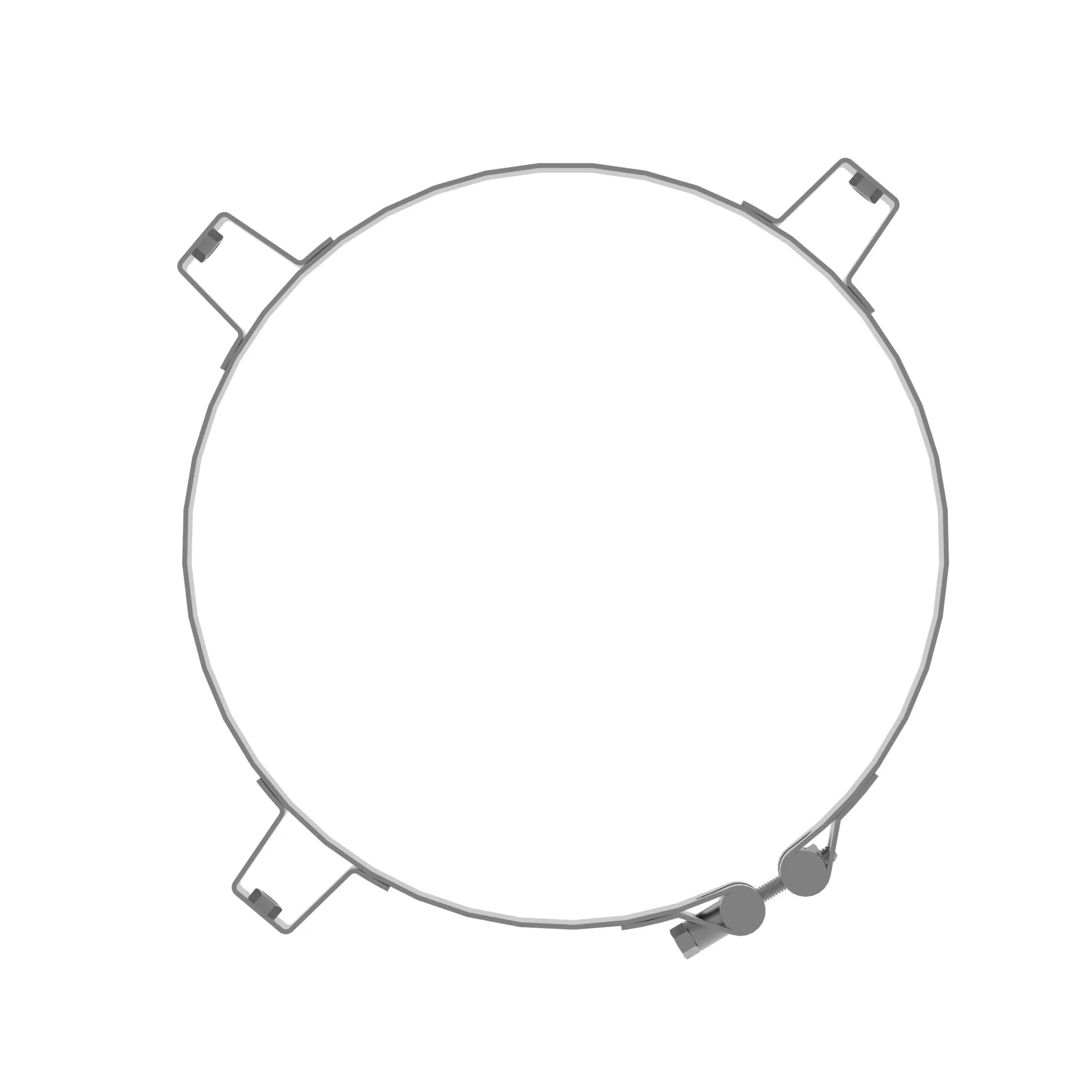 CLAMP, 3 STANDOFF VERSION, EXHAUST