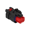 John Deere Red Electrical Connector Housing, 2 Cavities - 57M9772