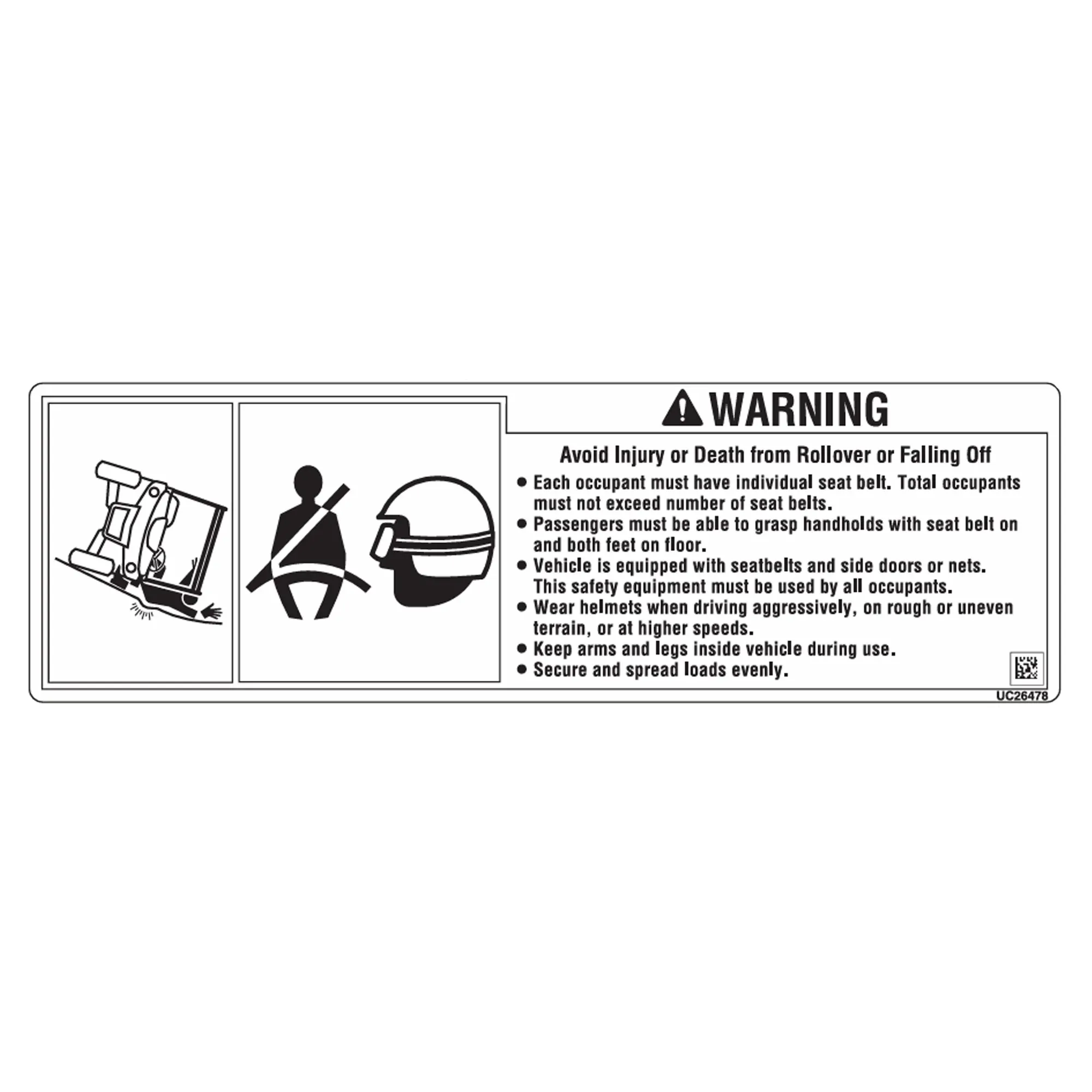 John Deere Safety Sign - UC26478