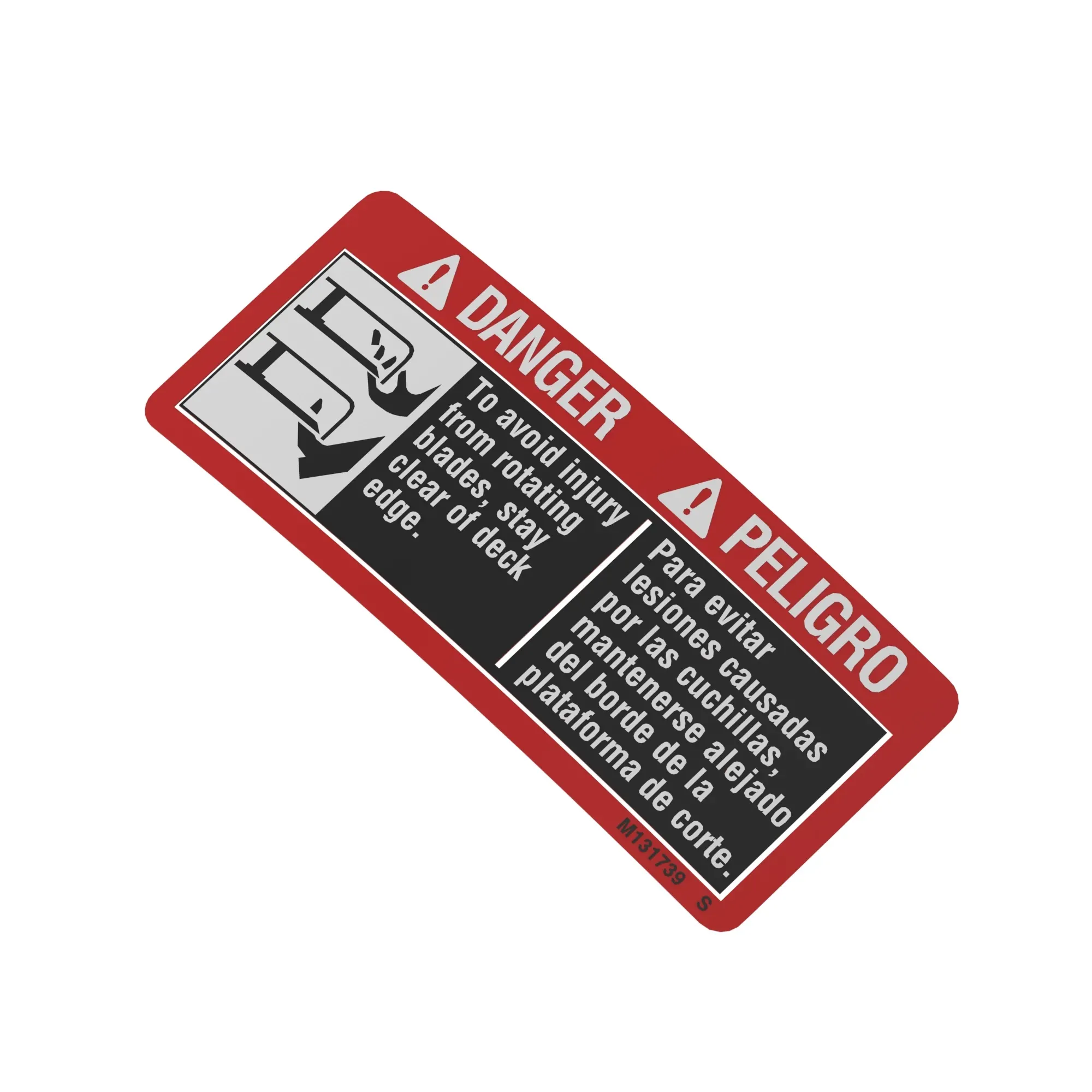 John Deere Rotating Blade Warning Label - M131739