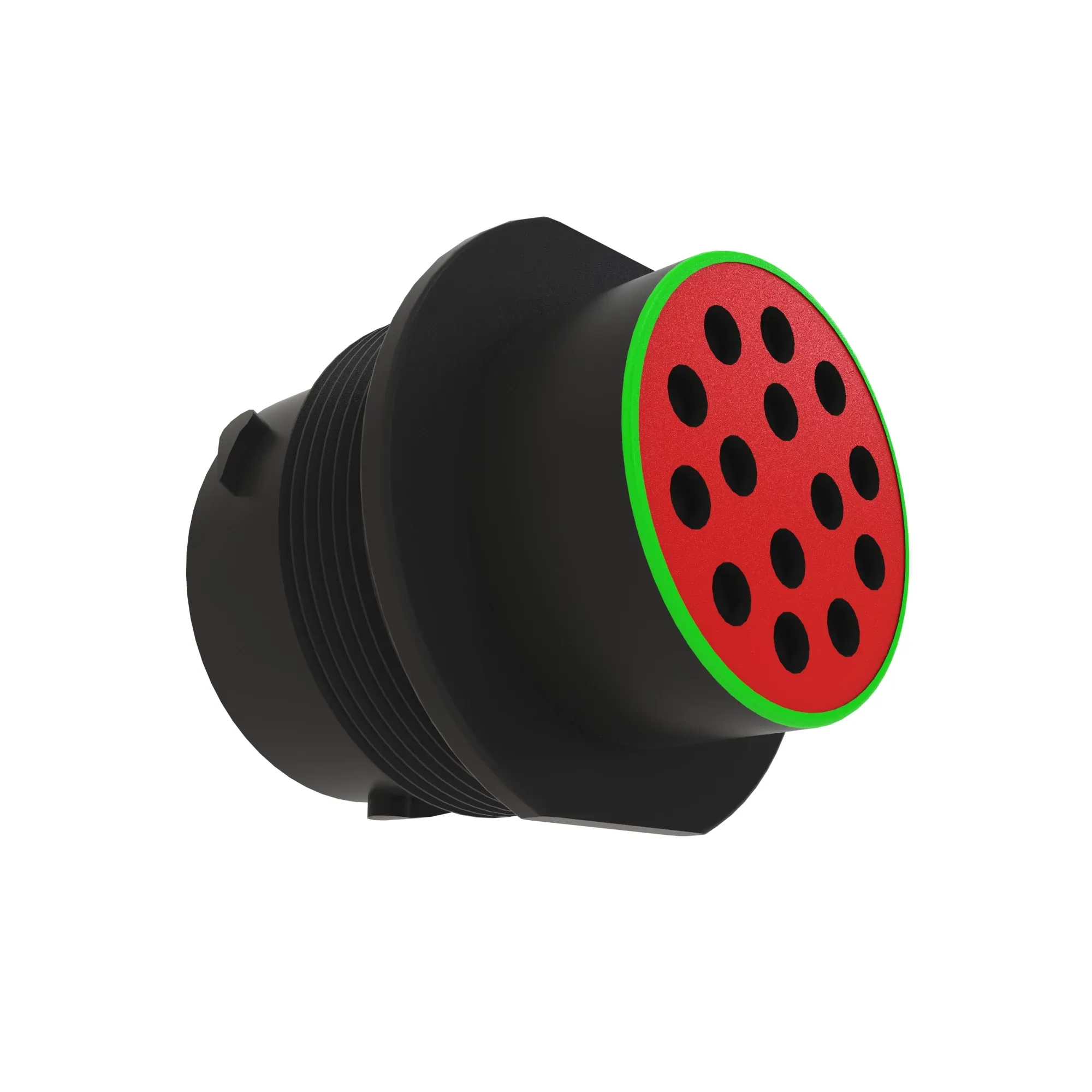 John Deere Black External Electrical Connector Housing, 14 Cavities - 57M8705