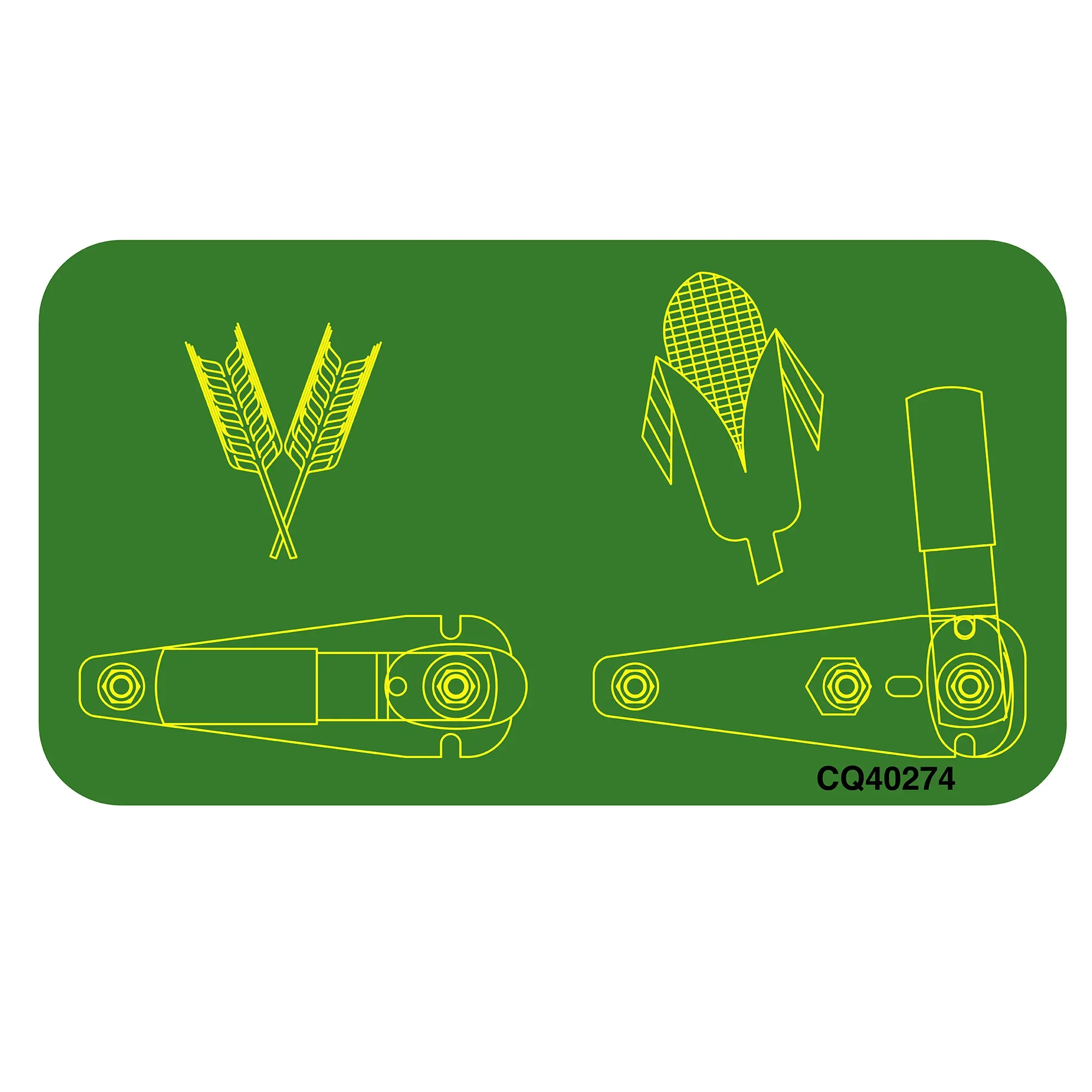 John Deere Comania Decal Plate - CQ40274