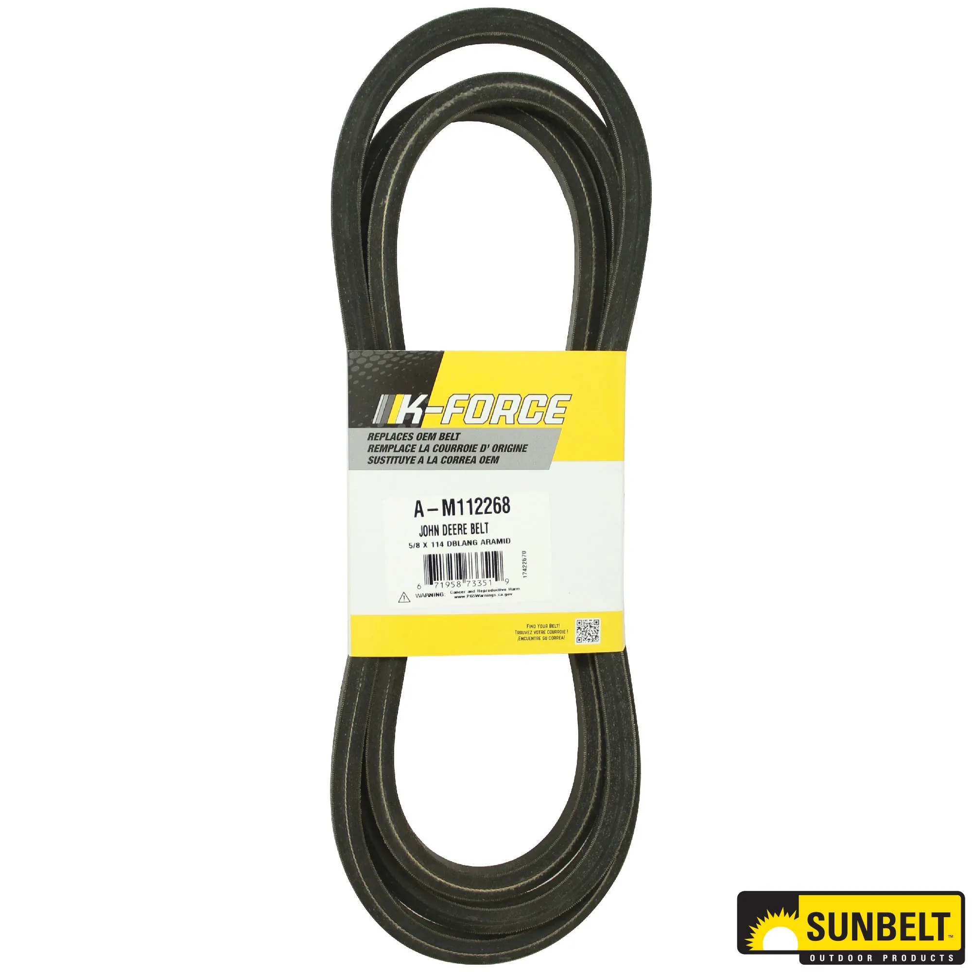 A&I Products HBB Section Mower Deck Drive V-Belt, Effective Length 2849 mm (112.2 inch) - A-M112268