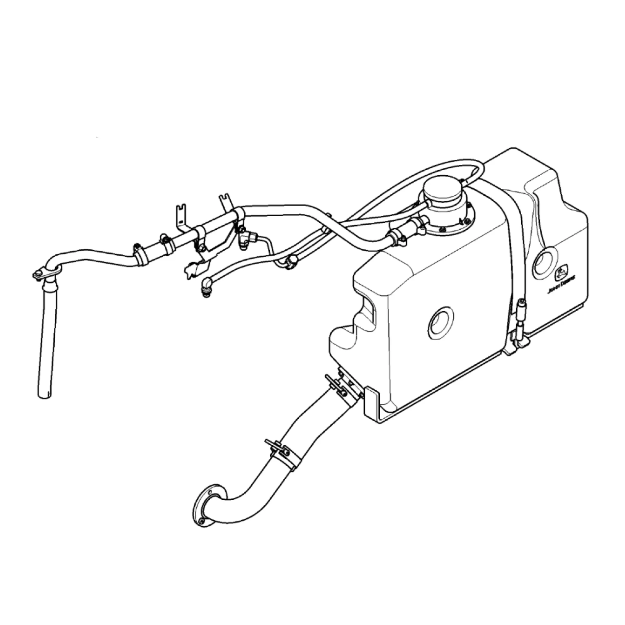 John Deere Additional Hydraulic Oil Reservoir Attachment - AL207880