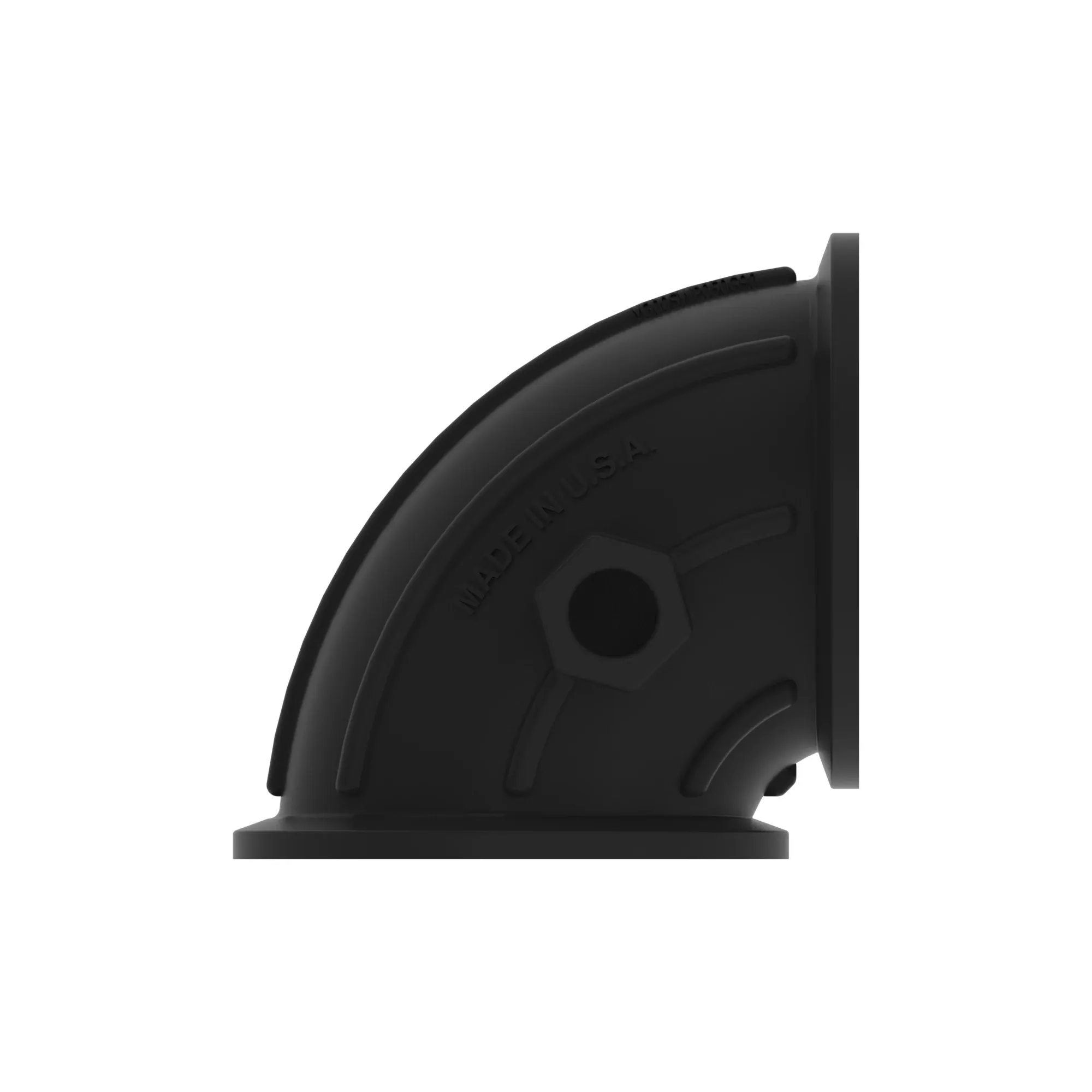 ELBOW FITTING, 3'' FLANGE,W/ 1/2 PO