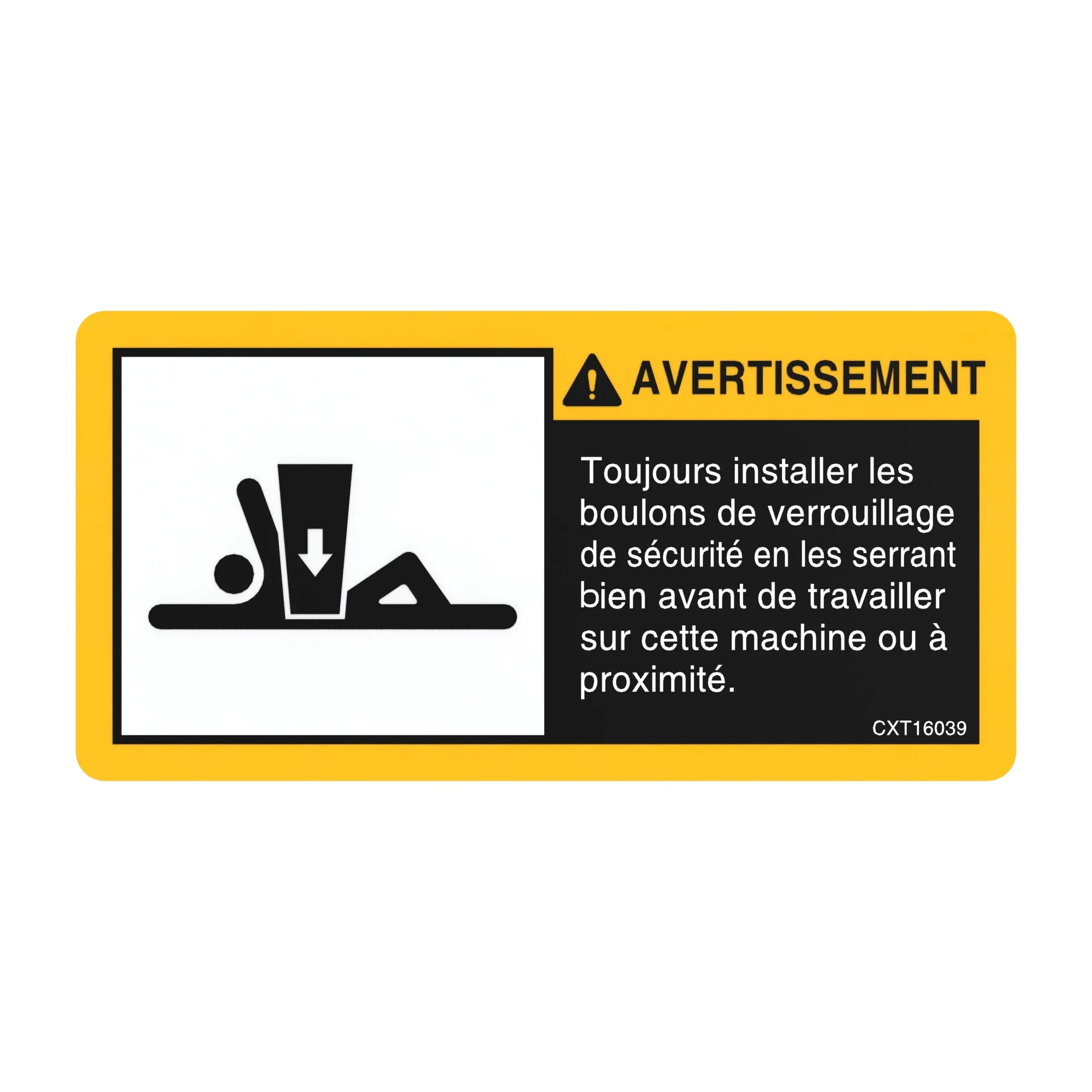 Safety Sign, Decal-Warning Lockup F