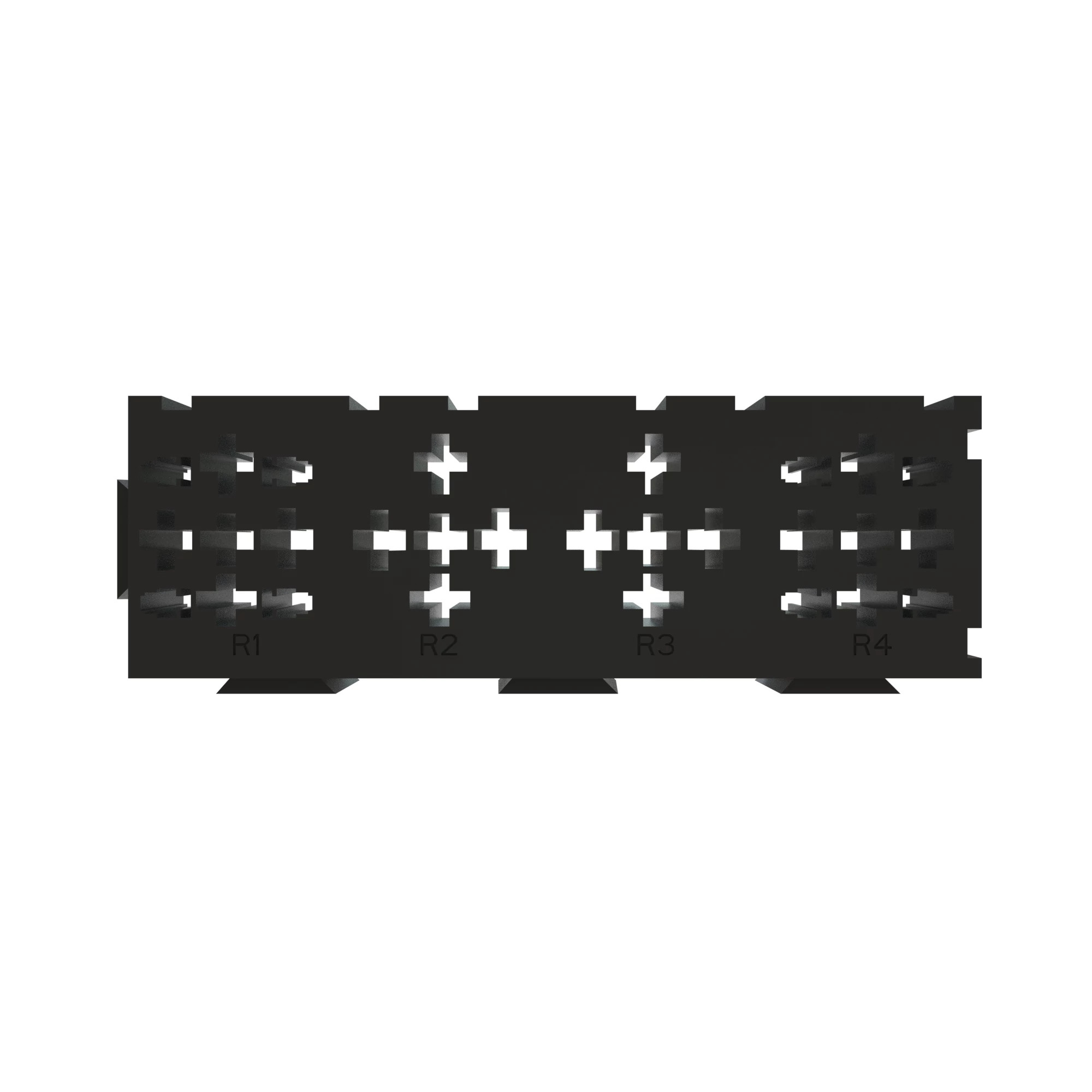 CONN ALPHABET RELAY BLOCK BLK PLSTC