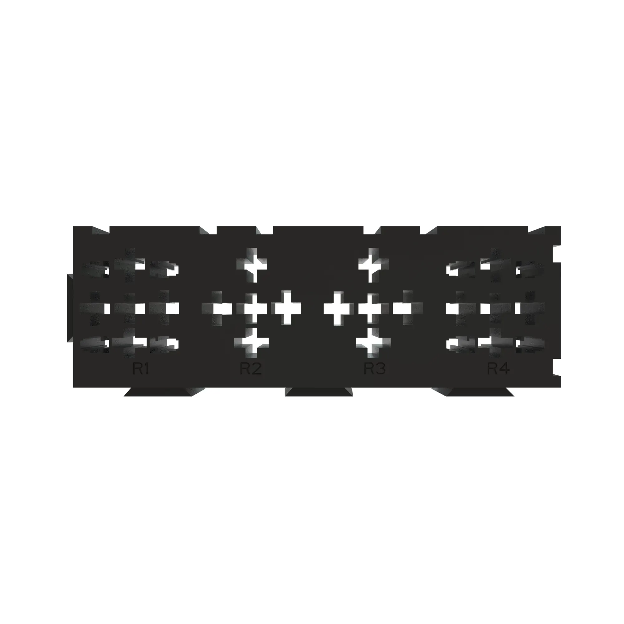 CONN ALPHABET RELAY BLOCK BLK PLSTC