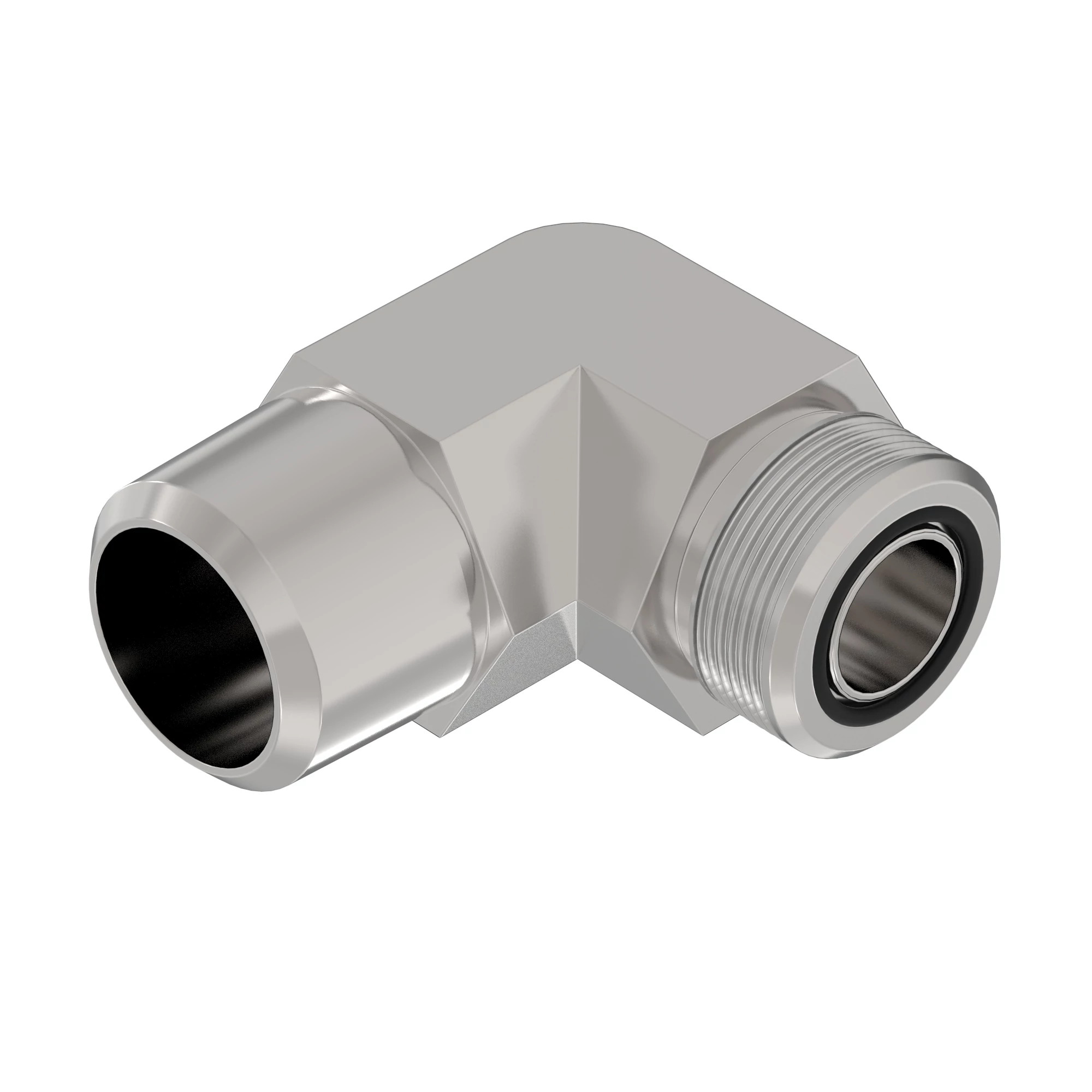 ELBOW FITTING, (3/4 ORFS X 1 NPTF)