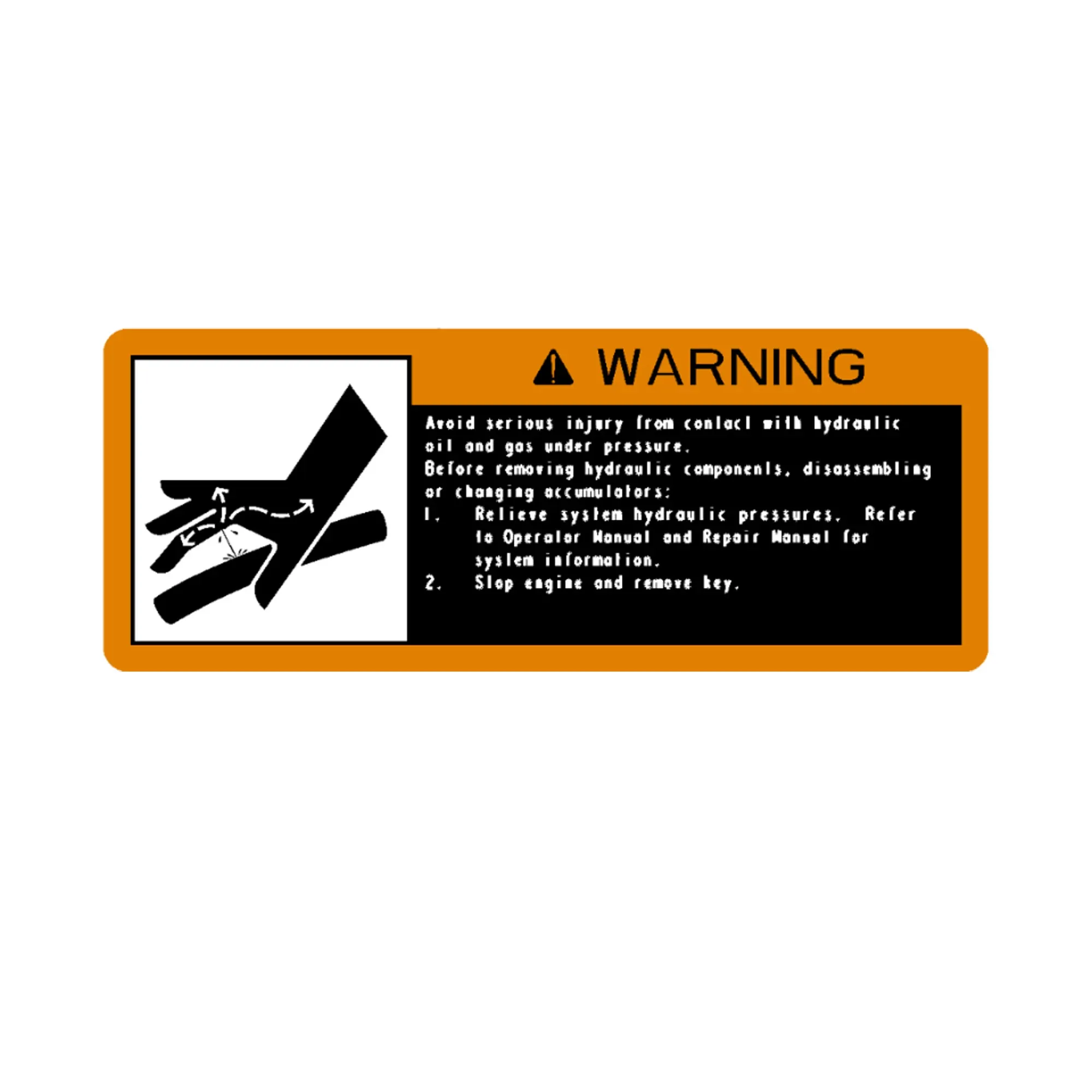 John Deere Hydraulic Label, English - KK39389
