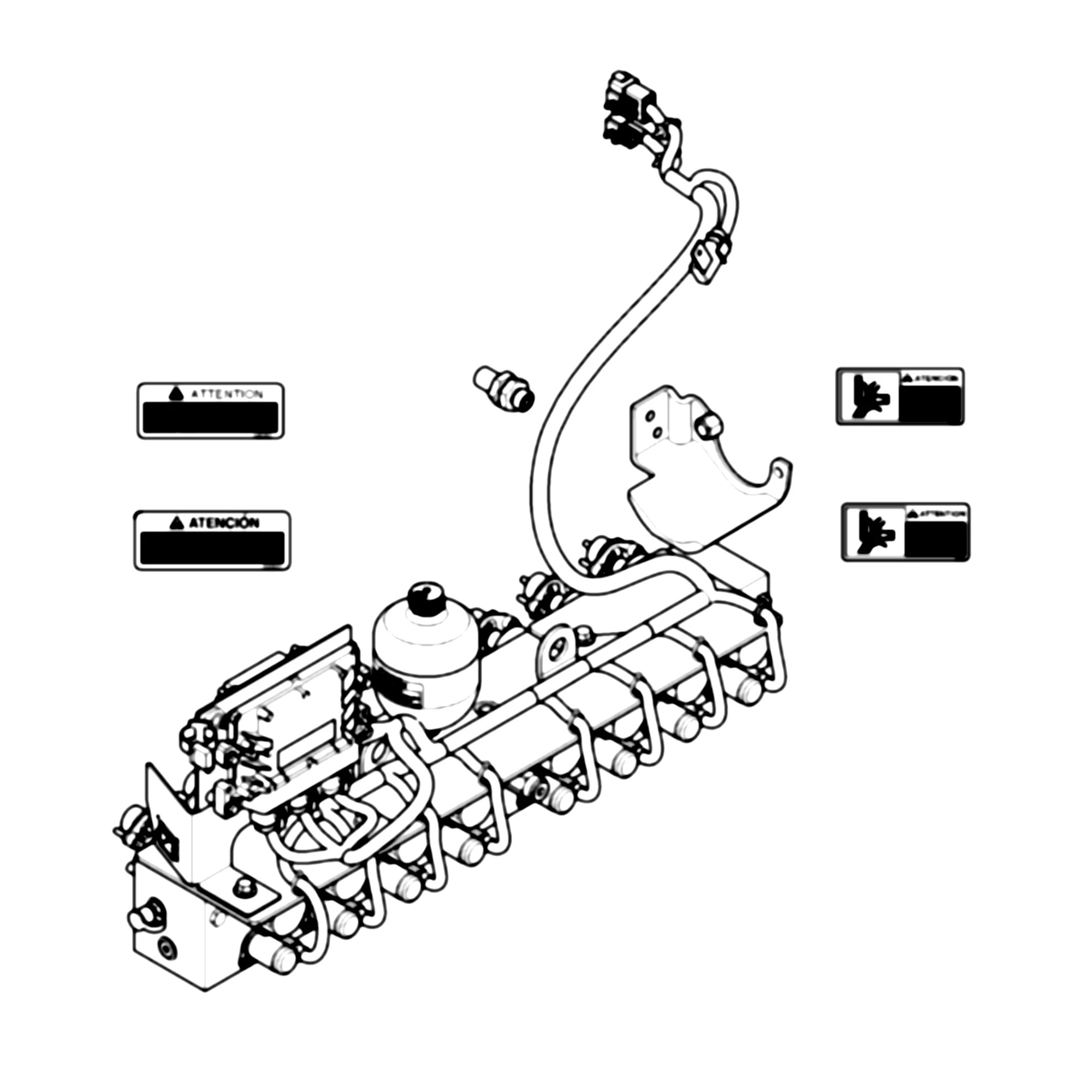John Deere SectionCommand™ Valve Block and Associated Parts, One Per Meter - BA32692