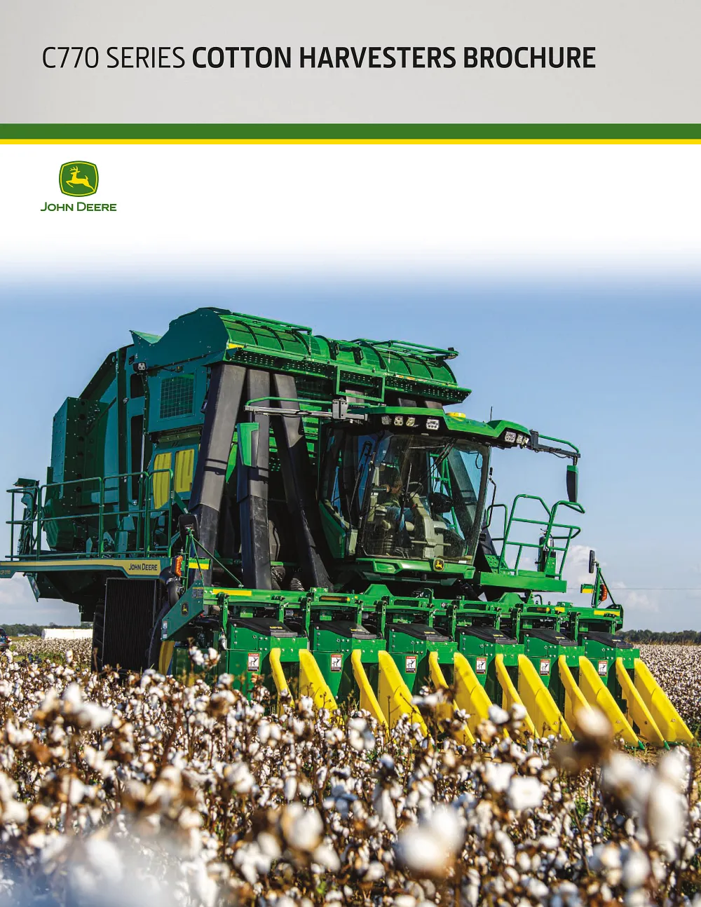 C770 Series Cotton Harvesters Brochure cover