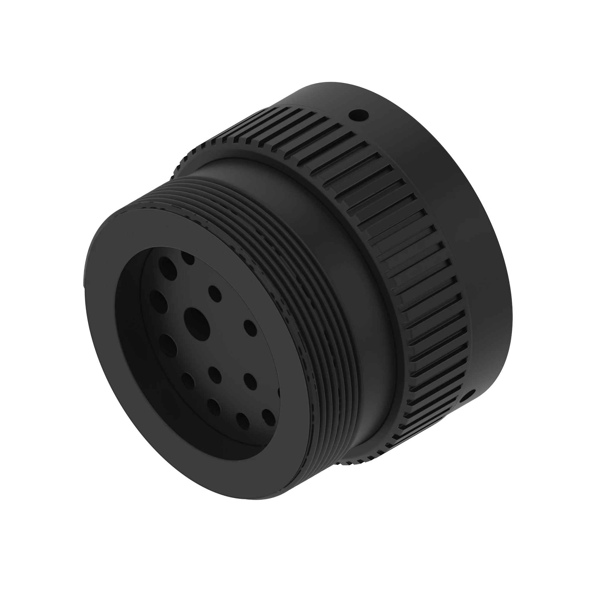 John Deere Black External Electrical Connector Housing, 18 Cavities - 57M11748