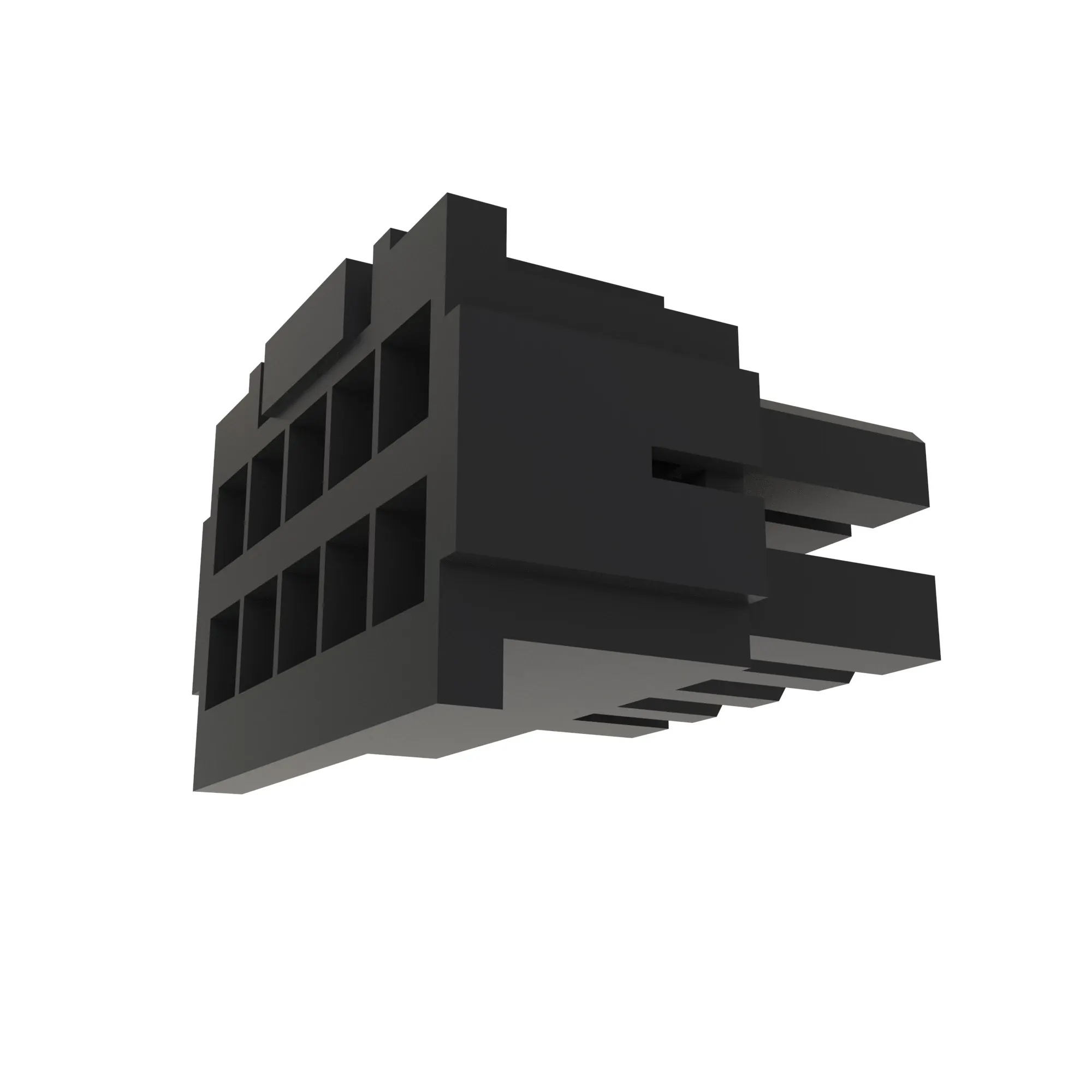 John Deere Black External Electrical Connector Housing, 10 Cavities - 57M7436