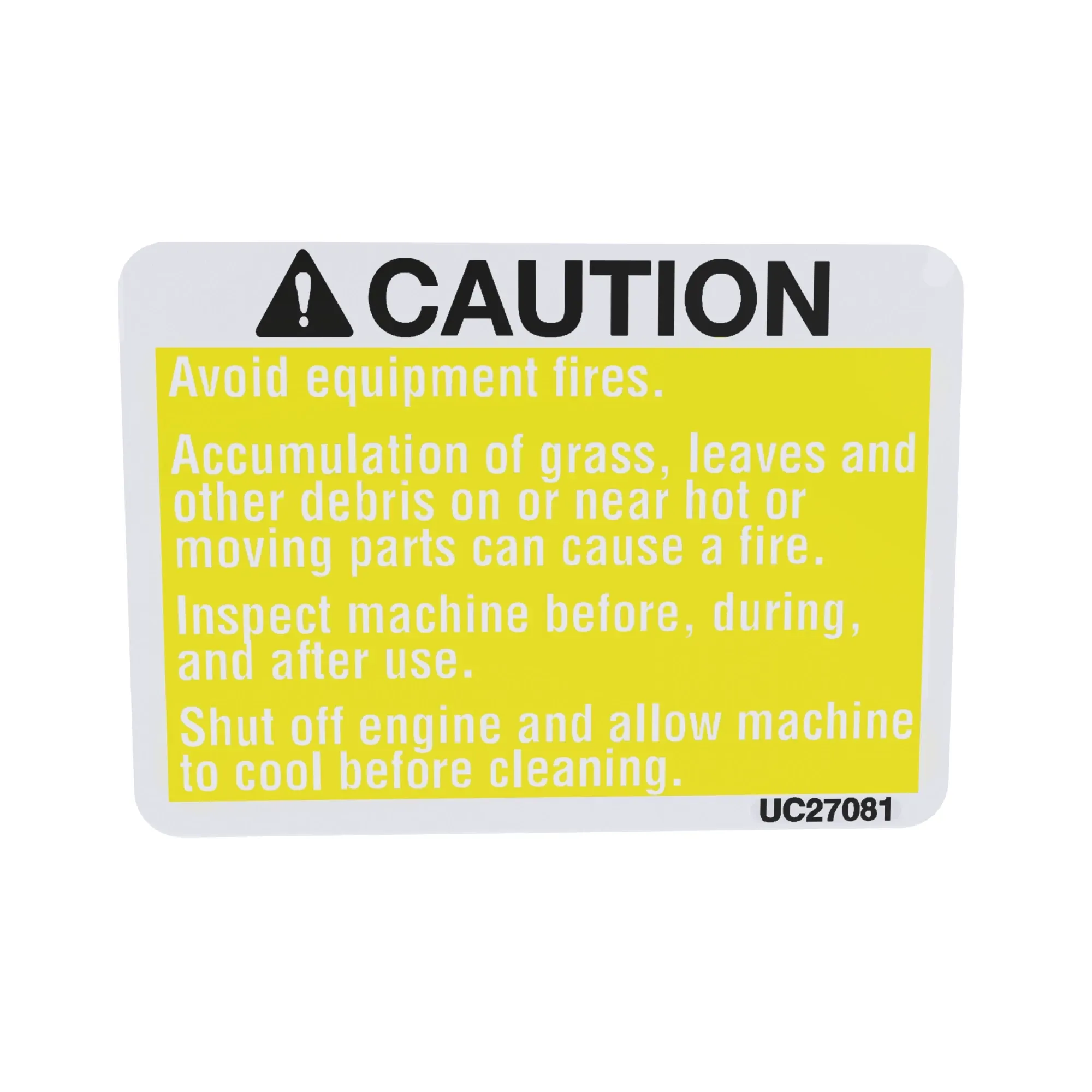 John Deere Caution Label - UC27081