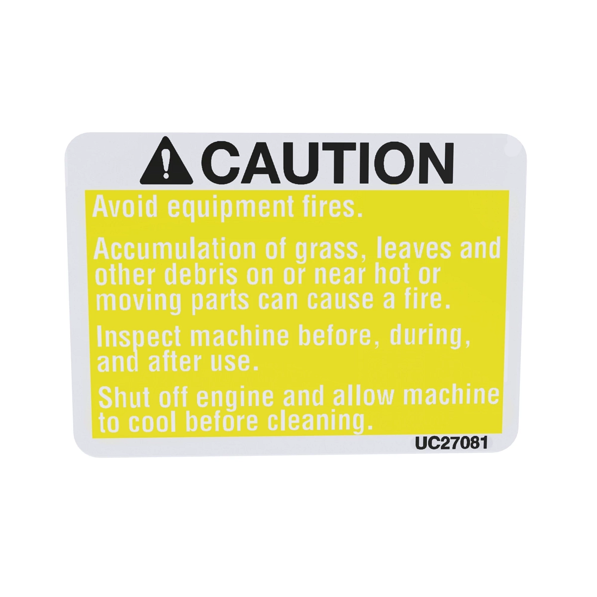 Label, JD Caution (English)