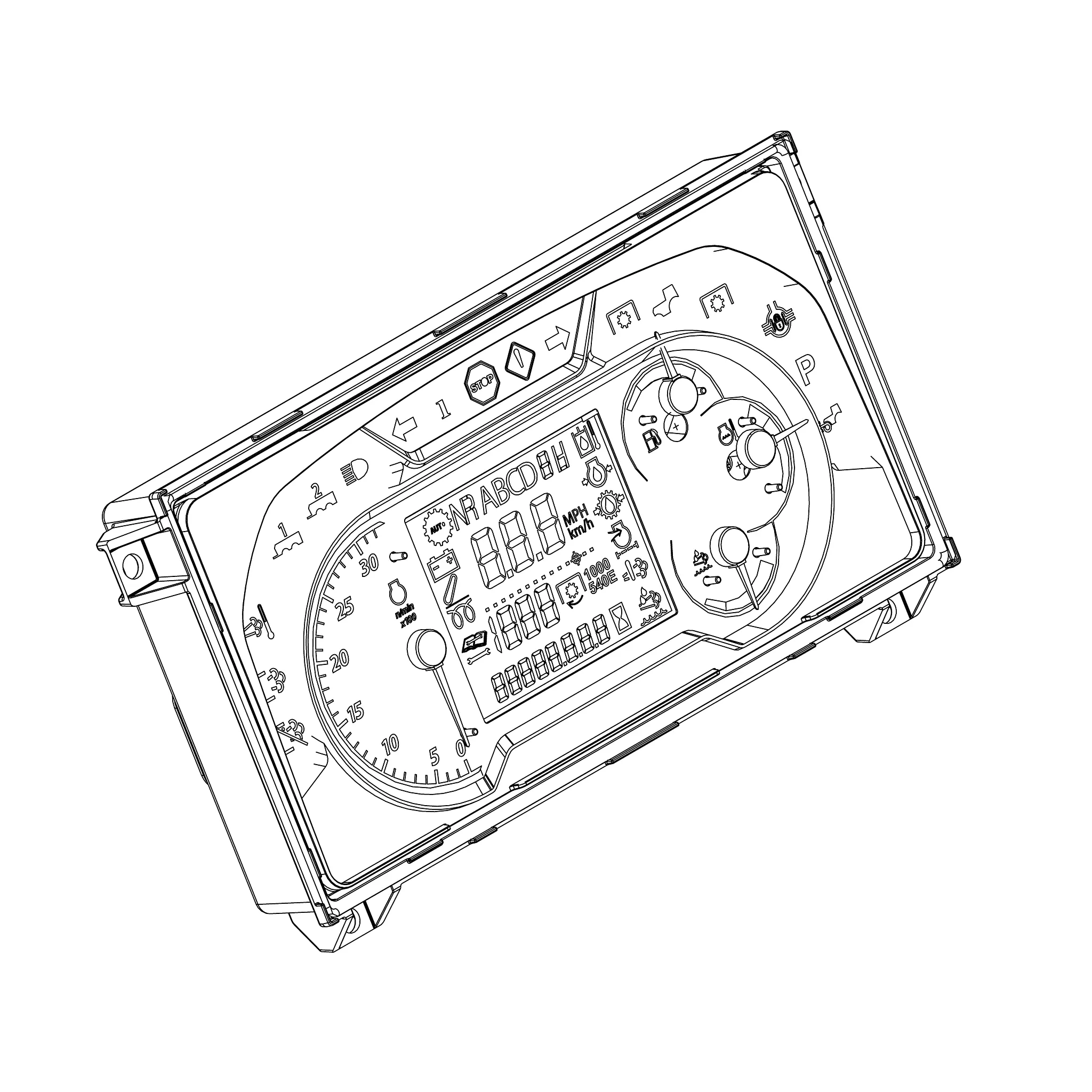 John Deere Instrument Cluster Display Module - SJ41616