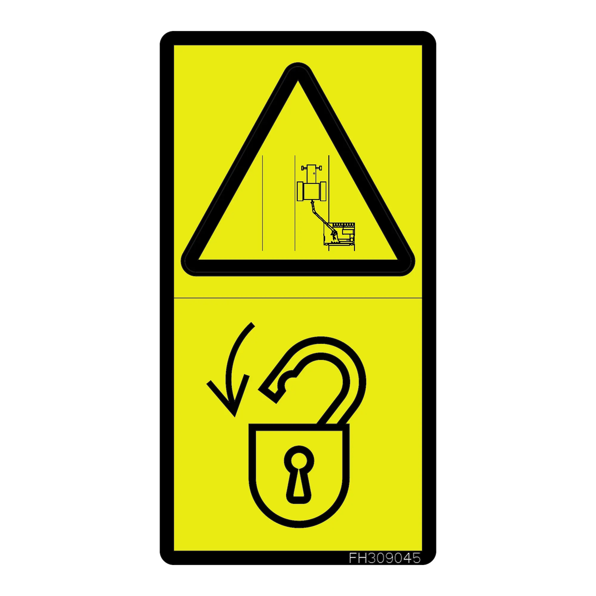 John Deere Label, Transport Lock - FH309045