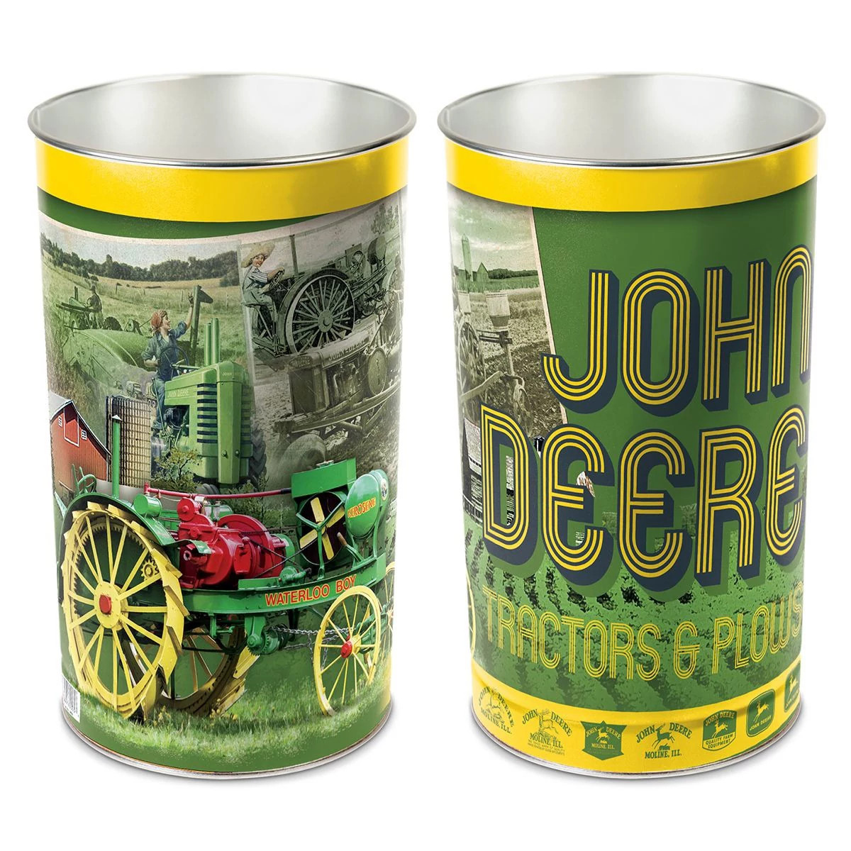 "Vintage Tractor Wastebasket"