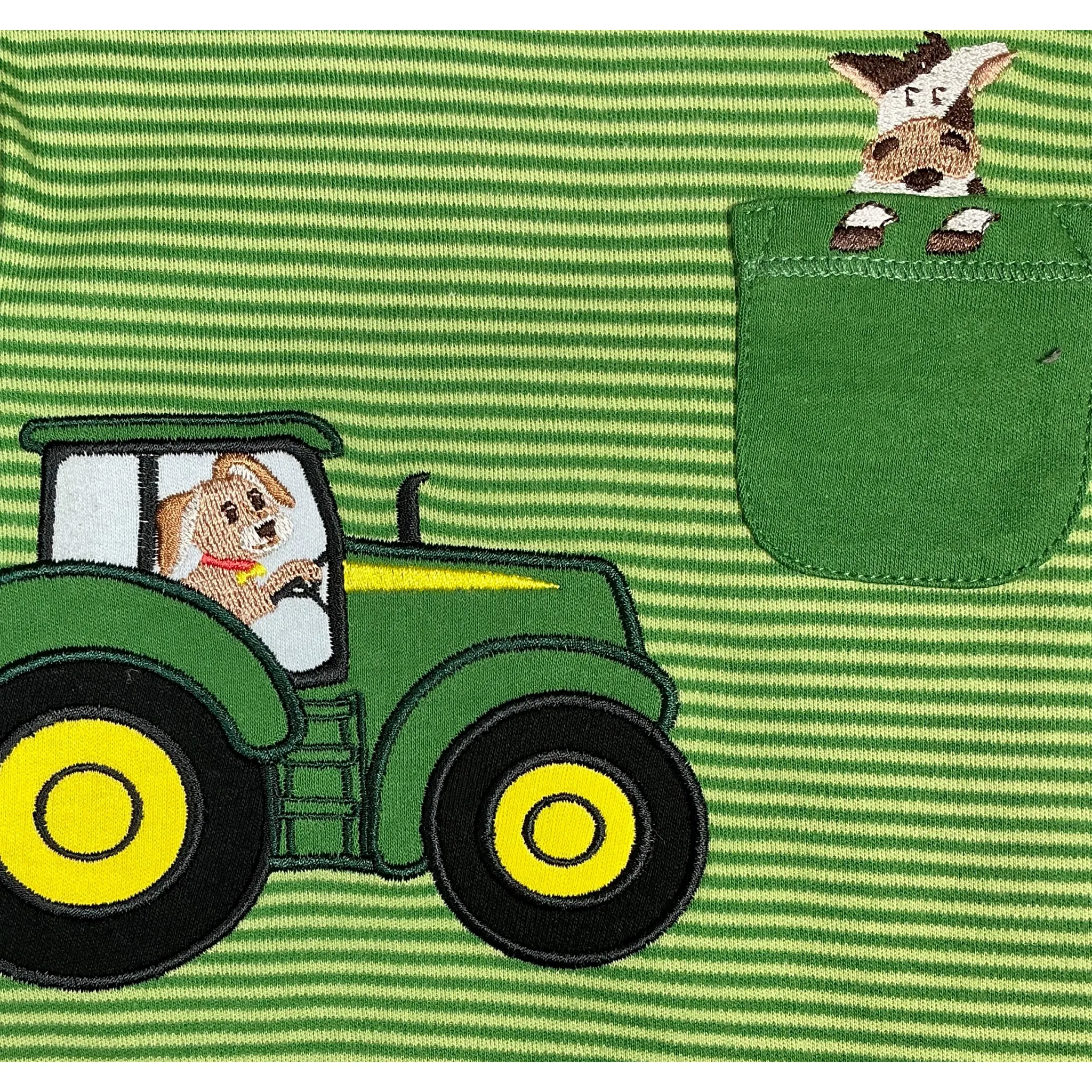 Infant Tractor and Animal Friends Long Sleeve Bodyshirt