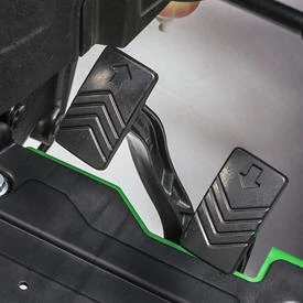 Studio close-up of a 3E tractor's Twin Touch foot controls