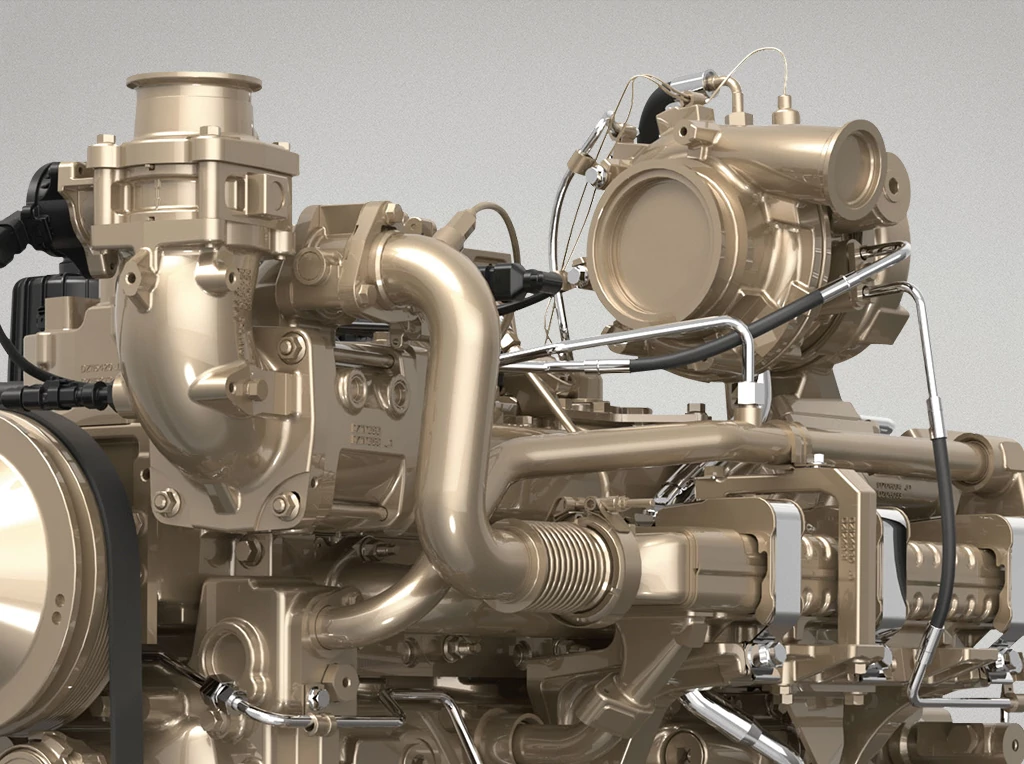 Closeup of turbo option on JD9P engine