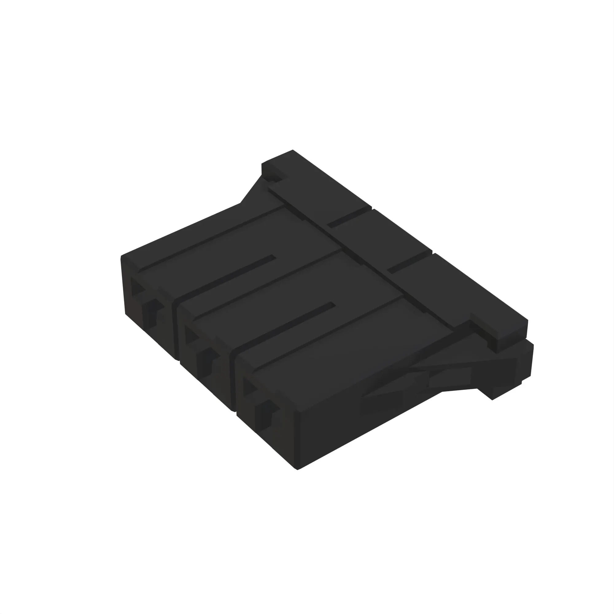 CONN TYCO 3W BLK PLSTC
