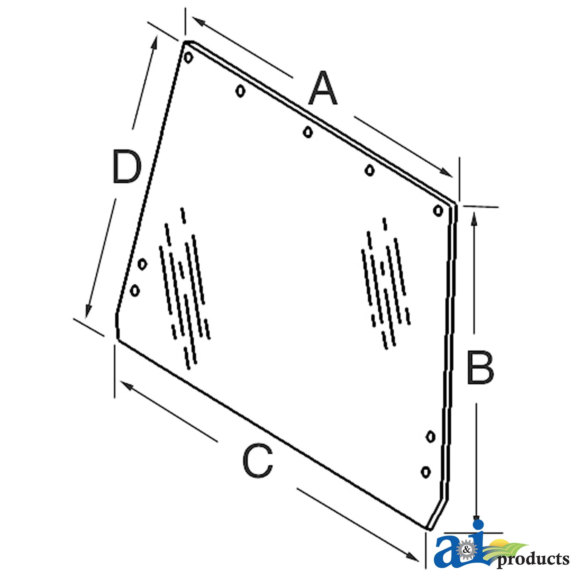 A&I Products Rear Glass Windowpane - A-R50758