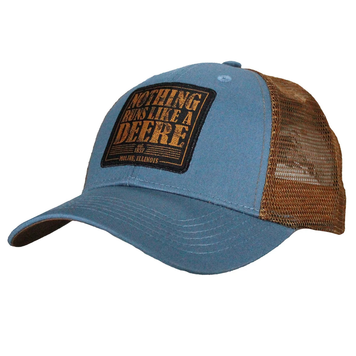 "Nothing Runs Like a Deere Patch Mesh Hat"