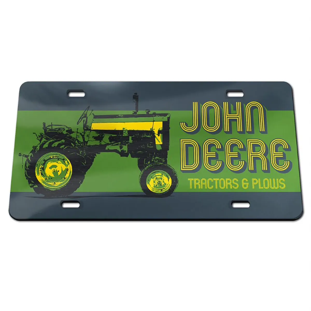 "Tractors & Plows Vintage License Plate"