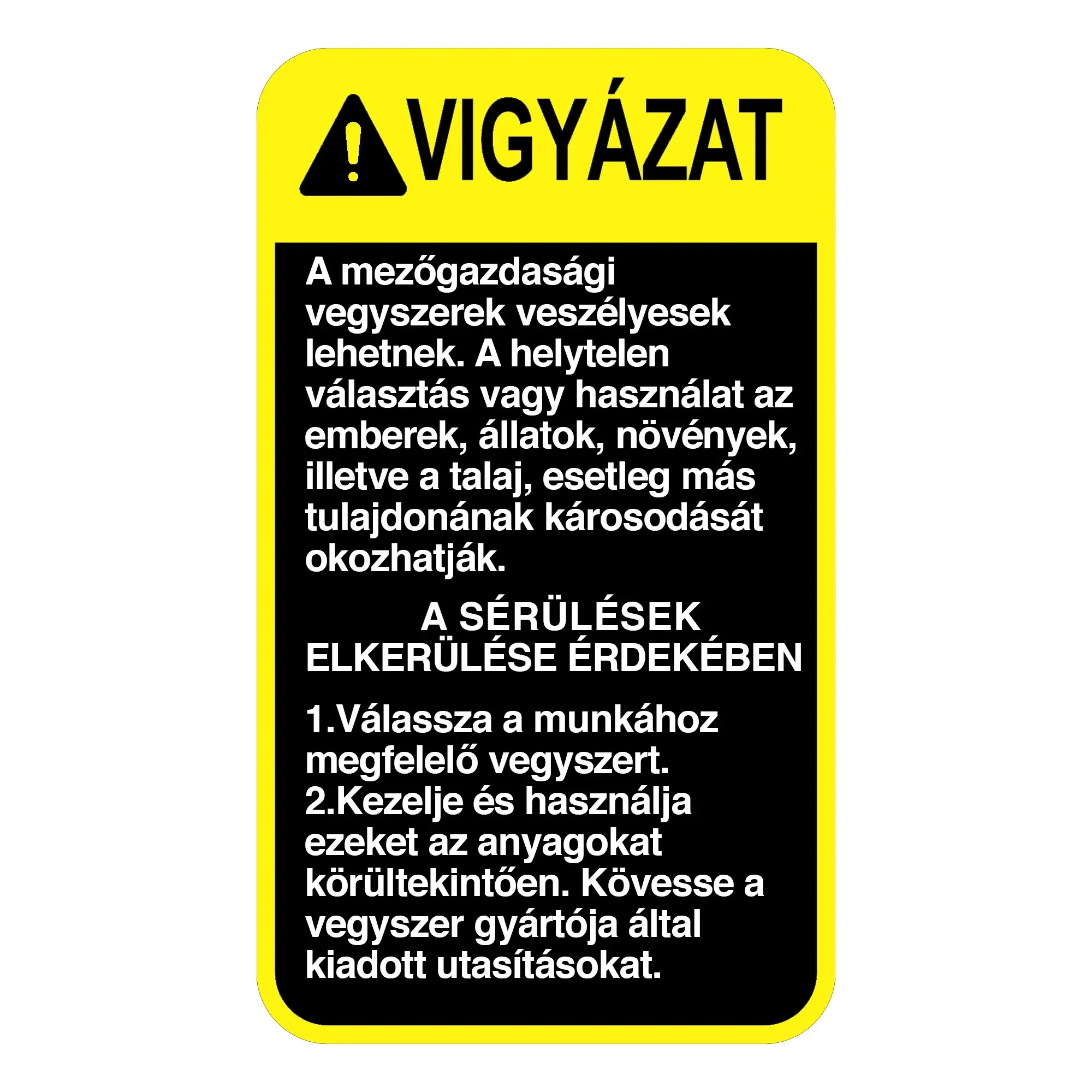 John Deere Caution Label, Hungarian - N307931