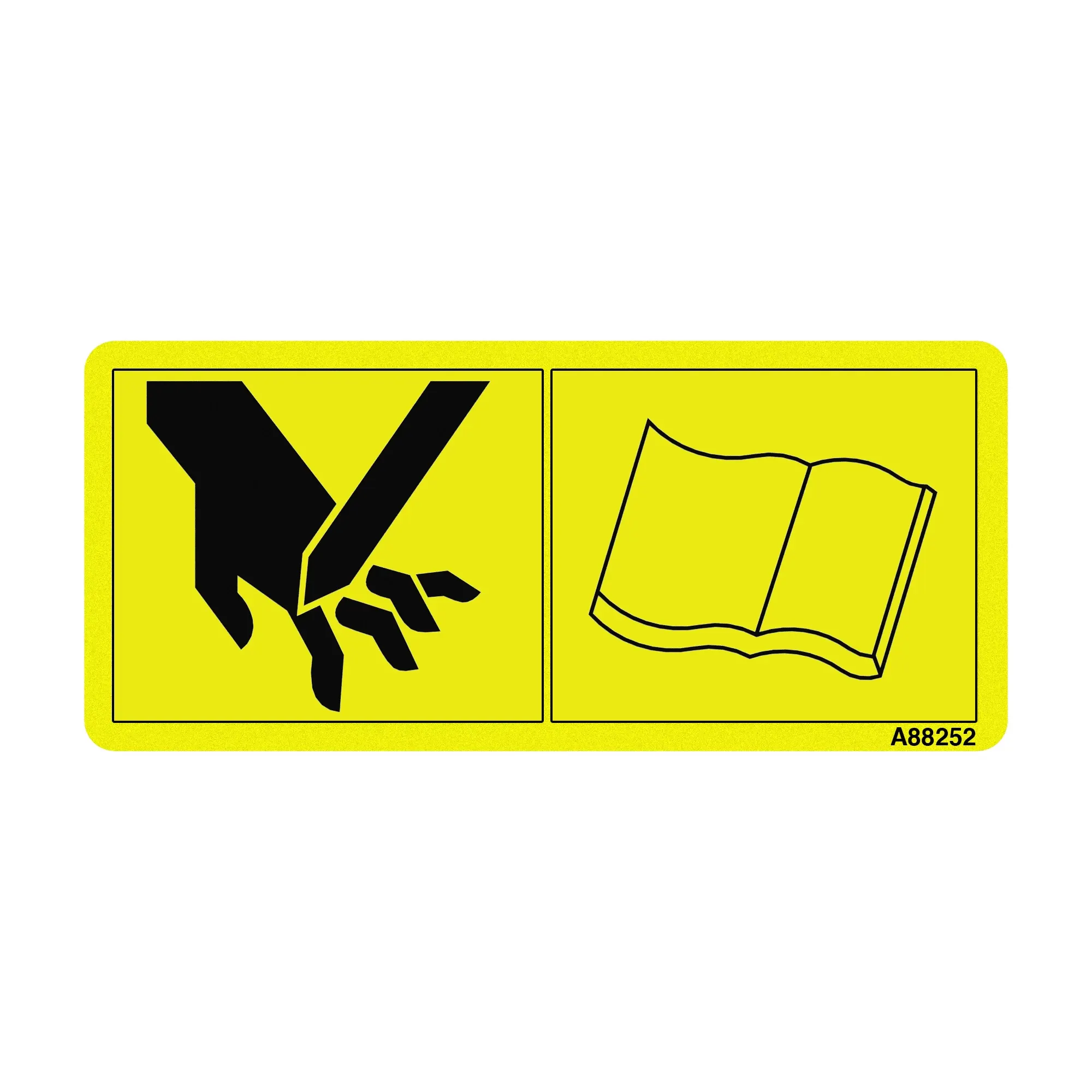 John Deere Caution, Text Free Label - A88252