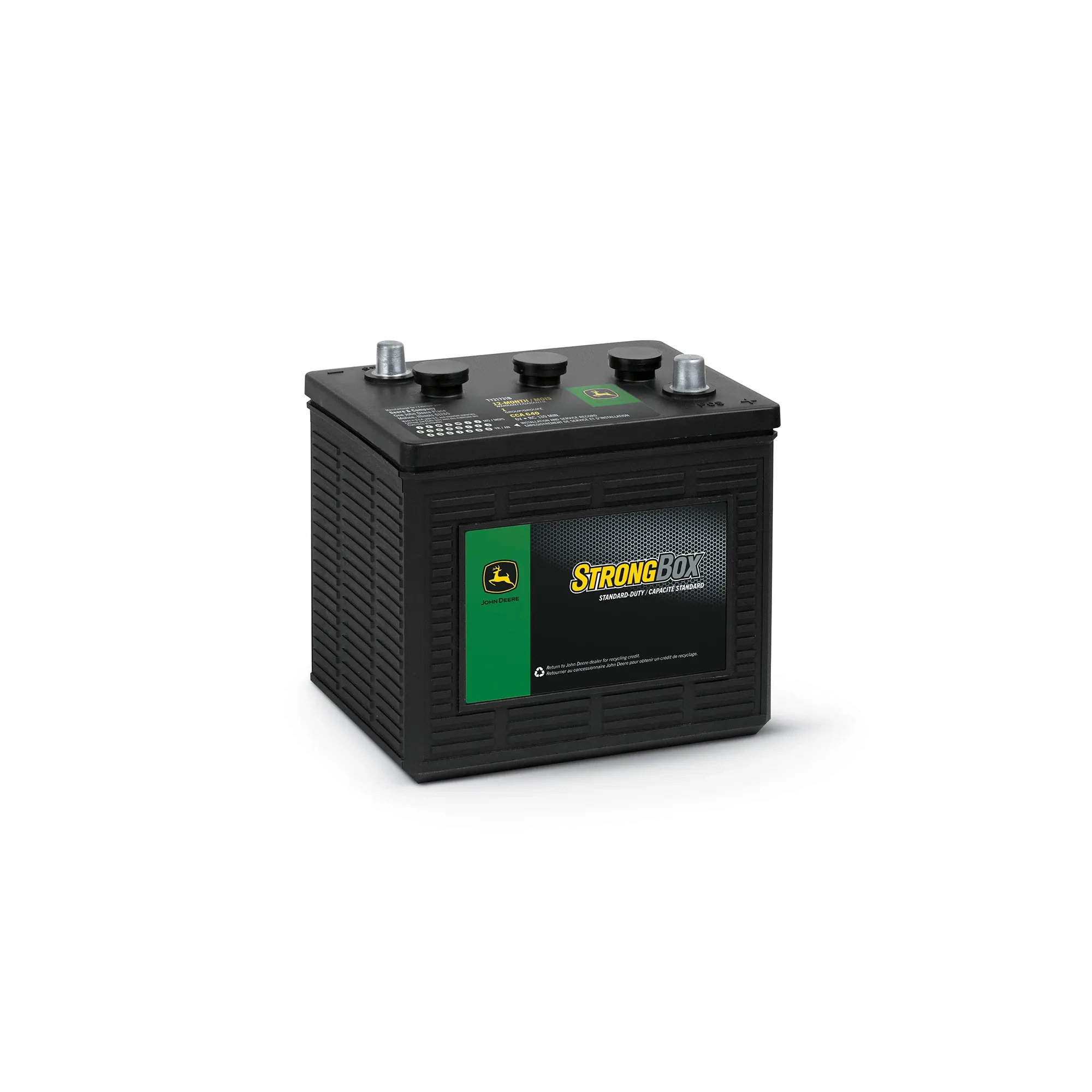 John Deere 6 Volt Battery, Wet Charged, 90 Ah, 640 CCA, 1 BCI - TY21731B