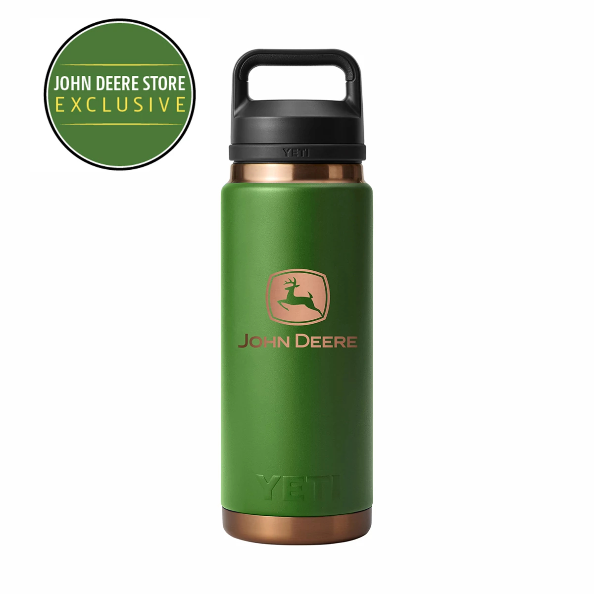 YETI® 26 oz. Rambler® Bottle with Chug Cap - John Deere Green and Bronze