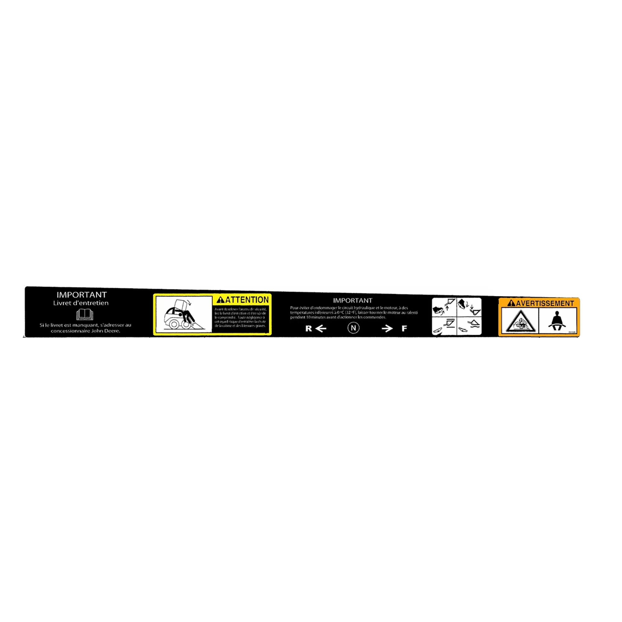 French Label, Warning, Foot Control L