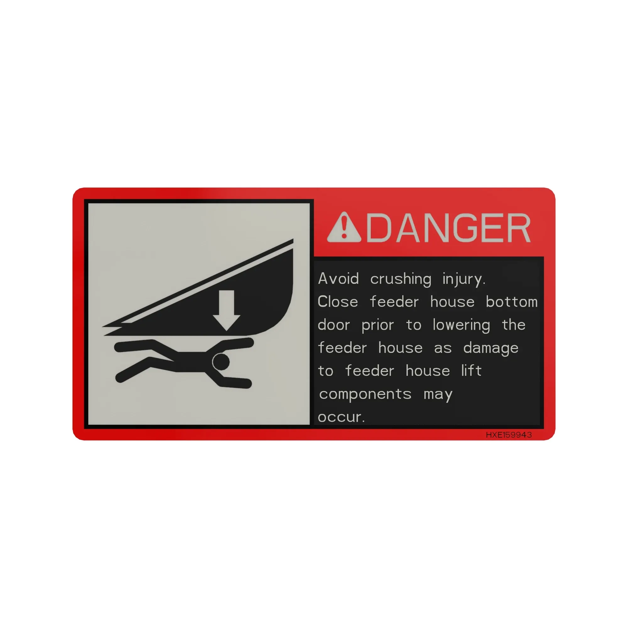 LABEL, SIGN, DANGER, FH BOTTOM DOOR