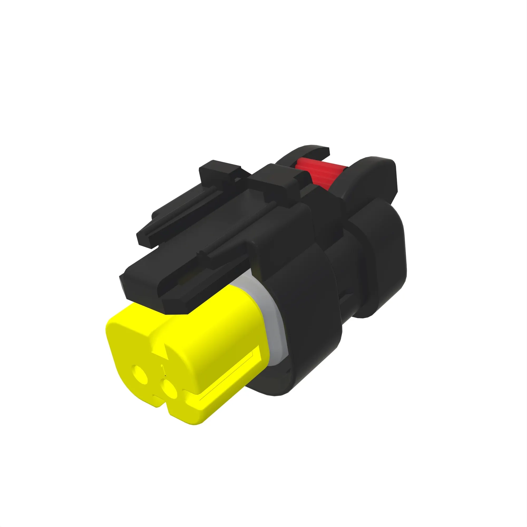 John Deere Yellow Electrical Connector Housing, 2 Cavities - 57M9774