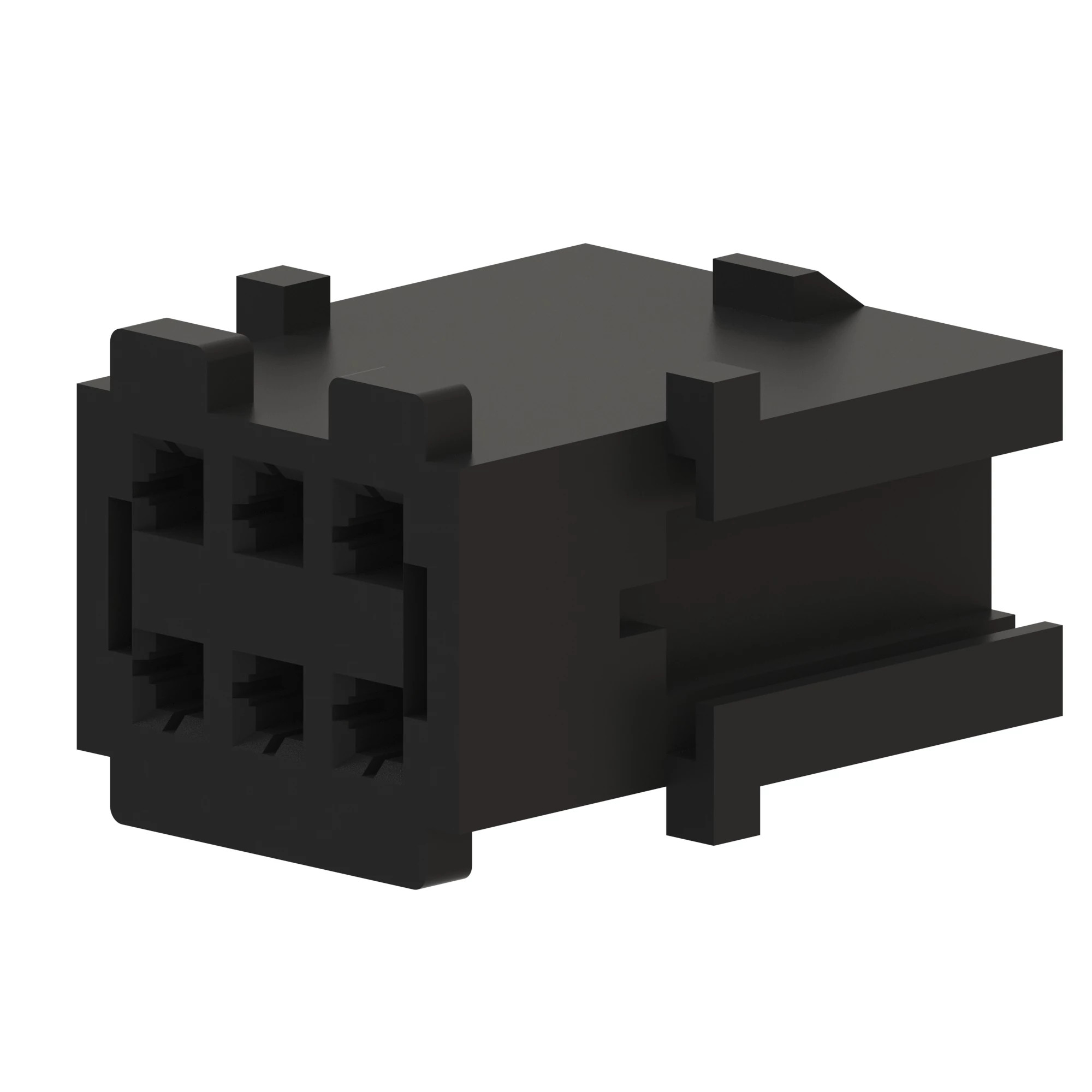 CONN MOLEX MFITTPA 6W M BLK POLYSTR