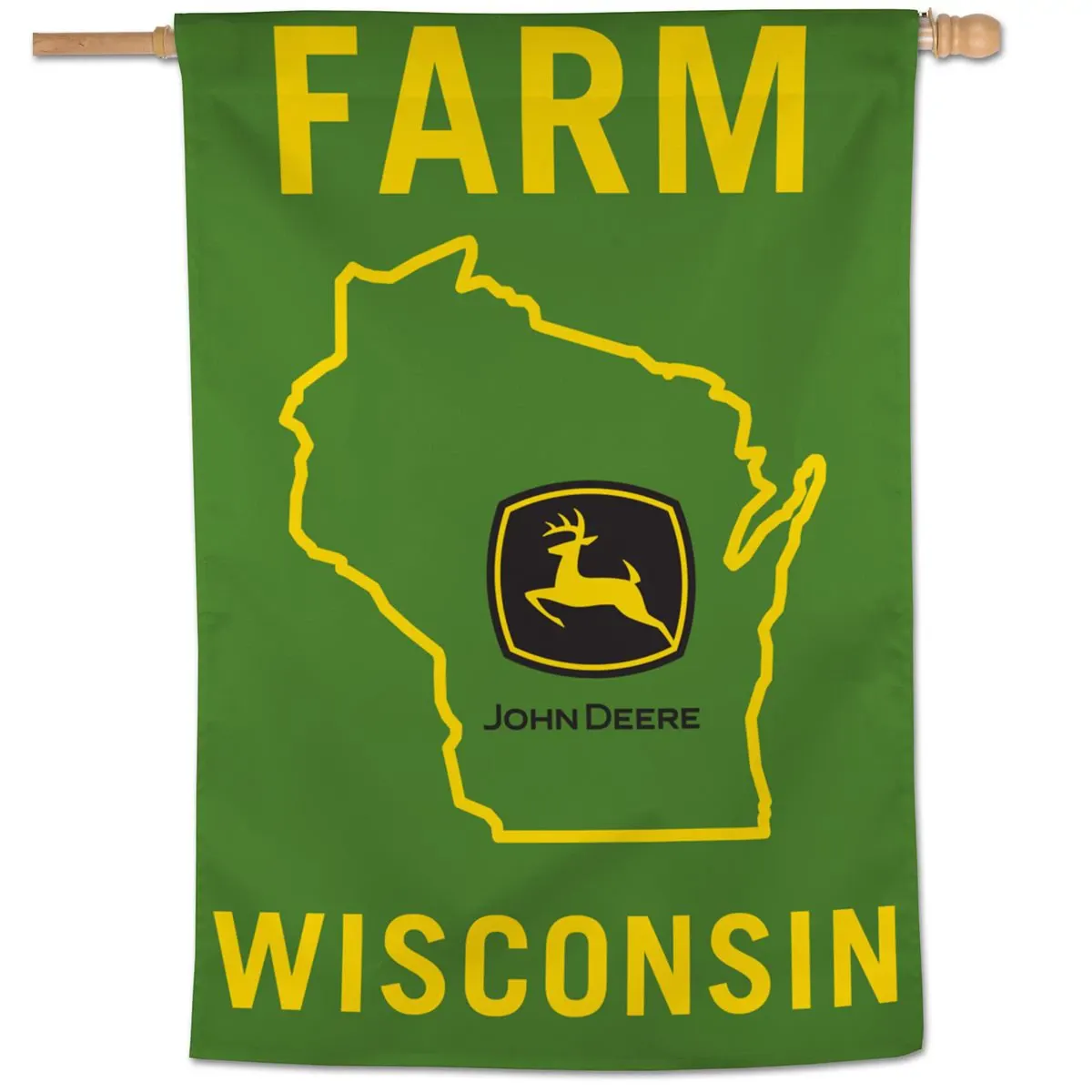 "Green Wisconsin Vertical Banner"