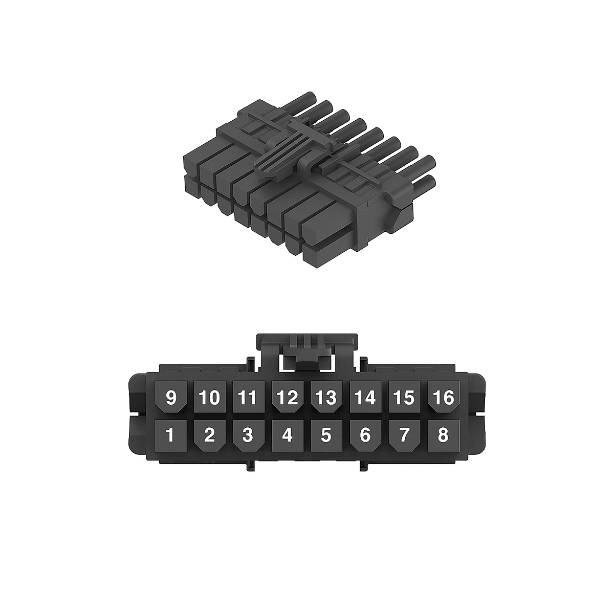 Conn Molex Mfittpa 16W F Blk Plstc