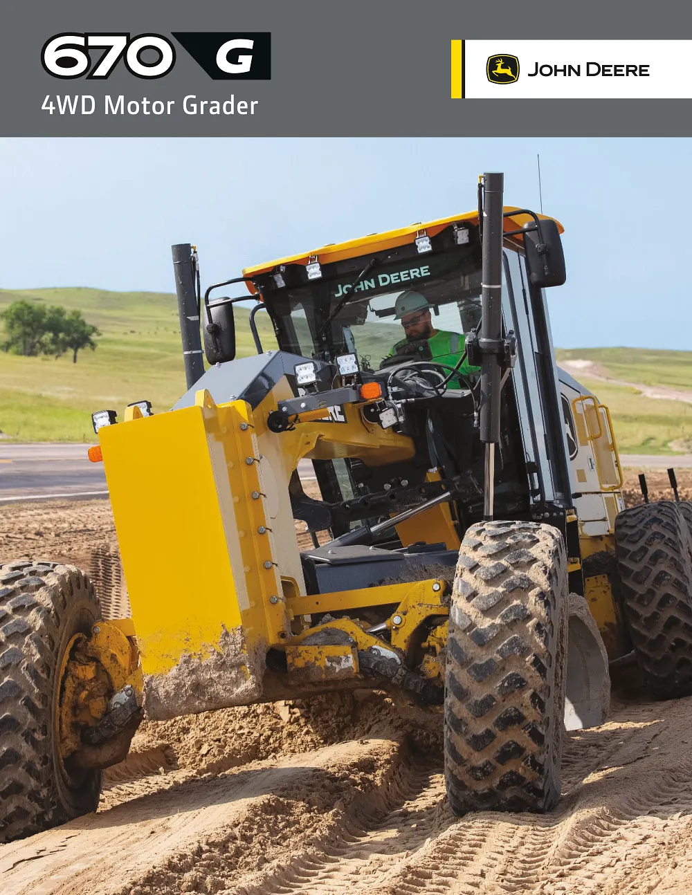 670 G-Tier 4WD Motor Grader Brochure cover