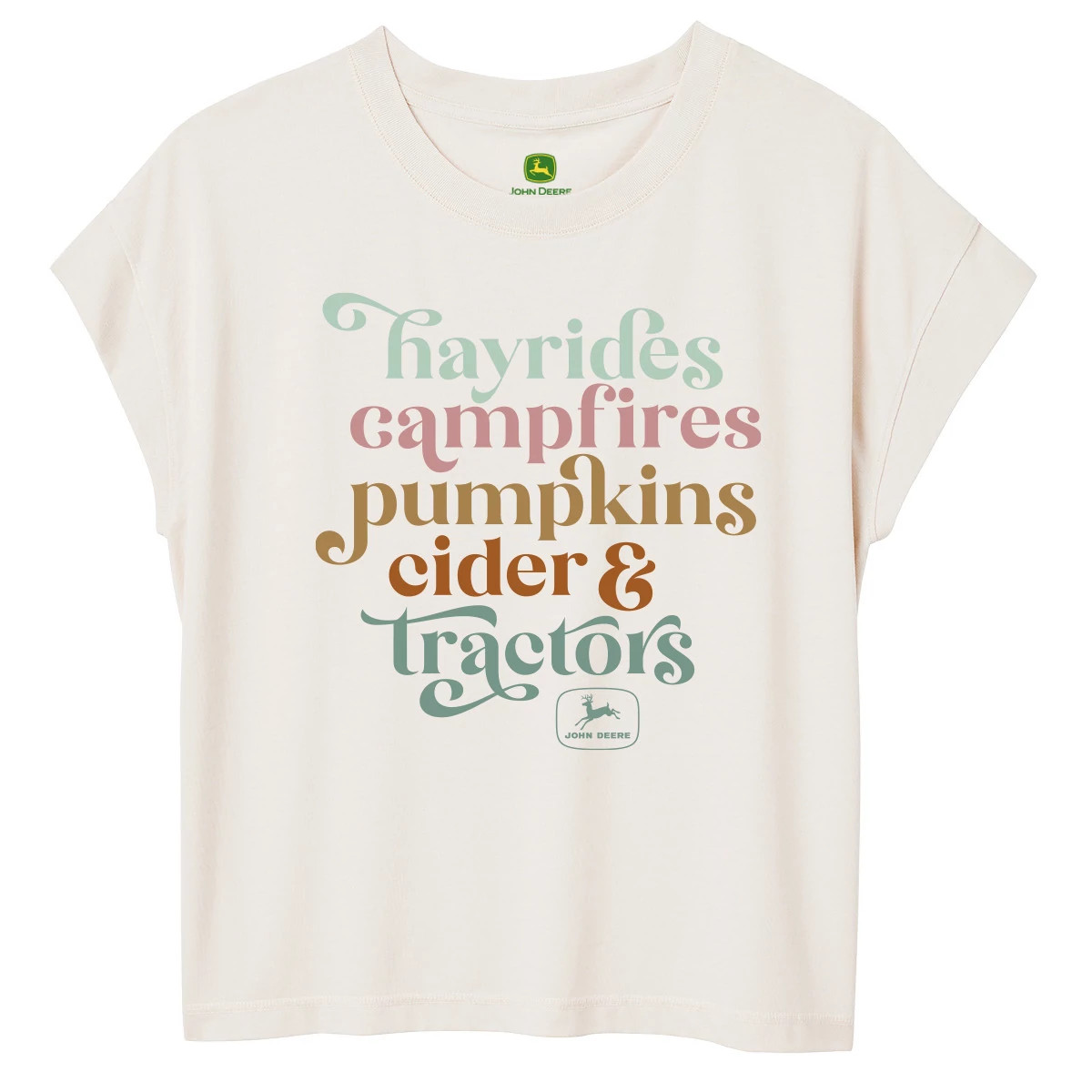 Hayrides Campfires Pumpkins Cider & Tractors - Womens Relaxed Fit Shirt
