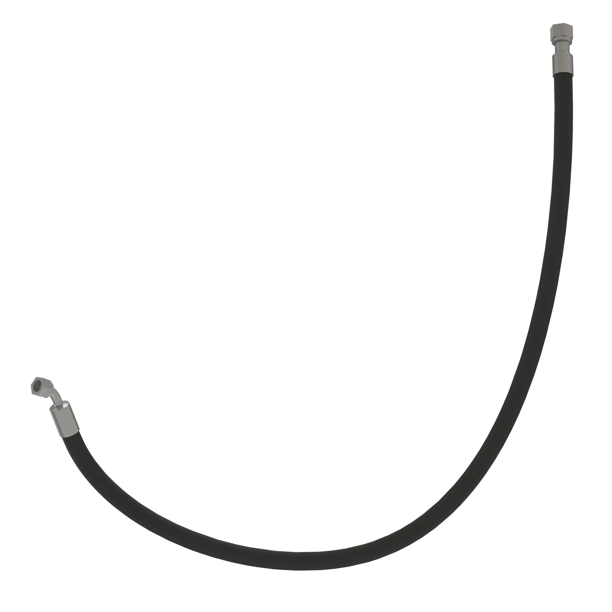 John Deere Hydraulic Hose with Elbow Fitting - F730231