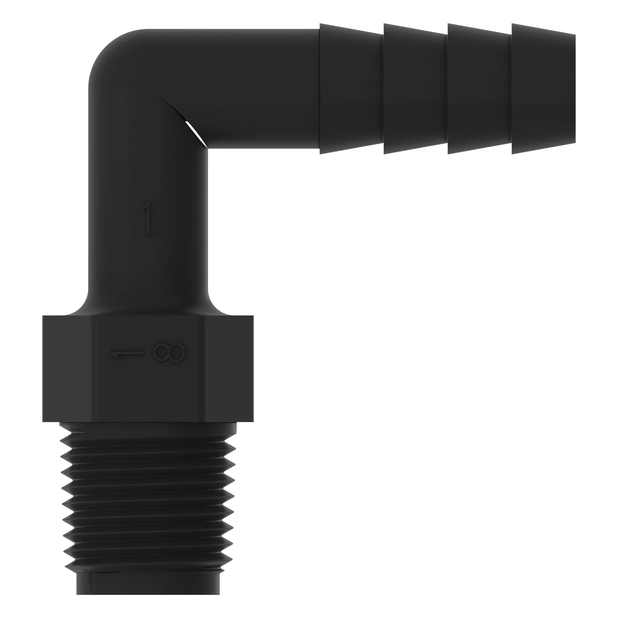HOSE FITTING, HOSE ELBOW 1/8 NPT X