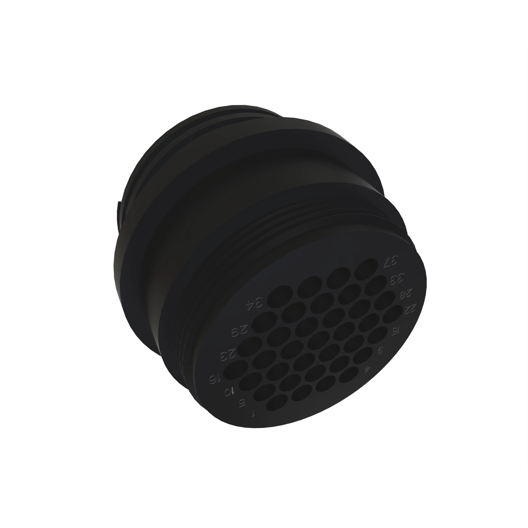 John Deere Black Electrical Connector Terminal, 37 Cavities - R77456