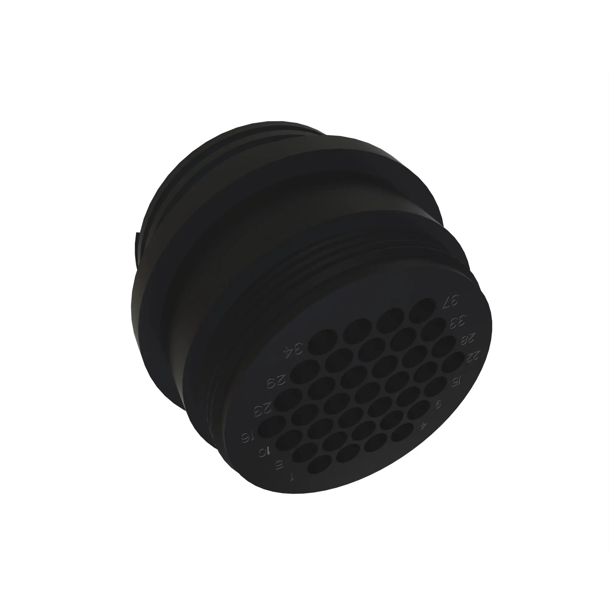John Deere Black Electrical Connector Terminal, 37 Cavities - R77456