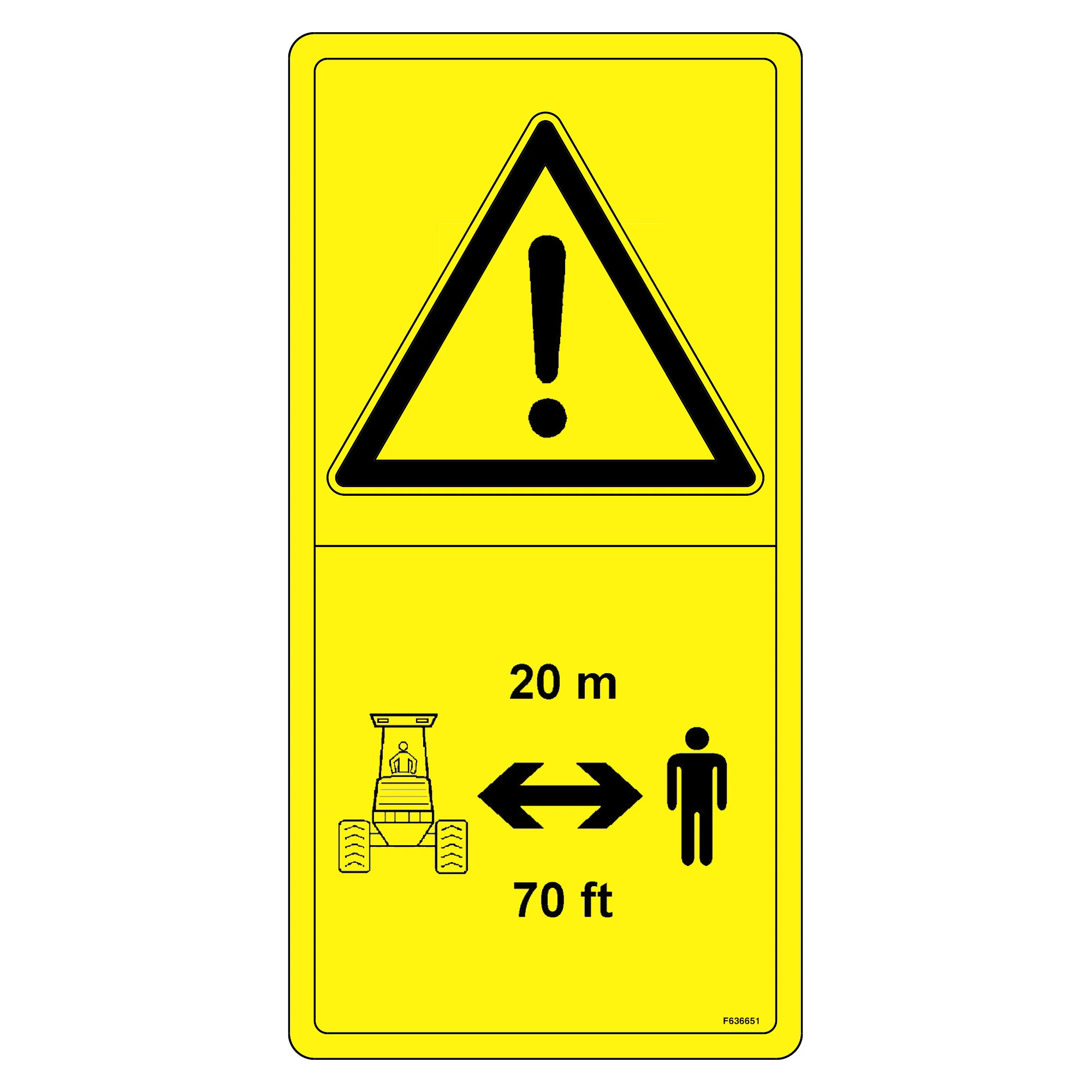 John Deere Cabin Label Danger Area Label - F636651