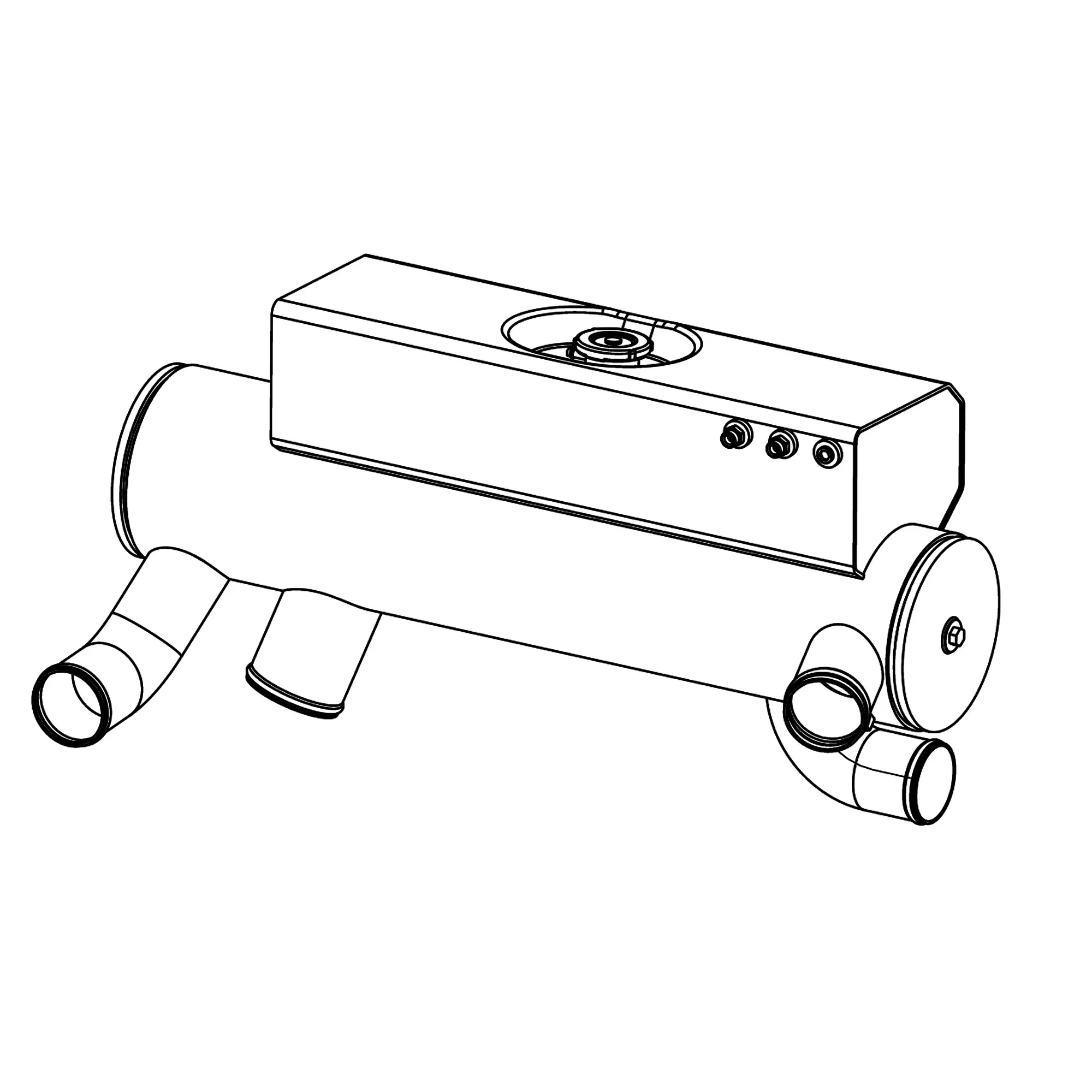 John Deere Heat Exchanger with Expansion Tank - RE567775