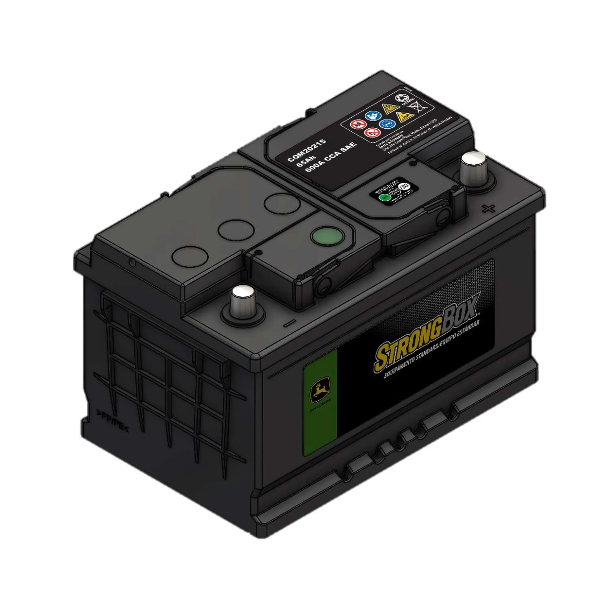 John Deere Battery, Wet Charged, 12 Volt, 70 Ah, 660 CCA, 115 RC, T6 BCI - CQM20215