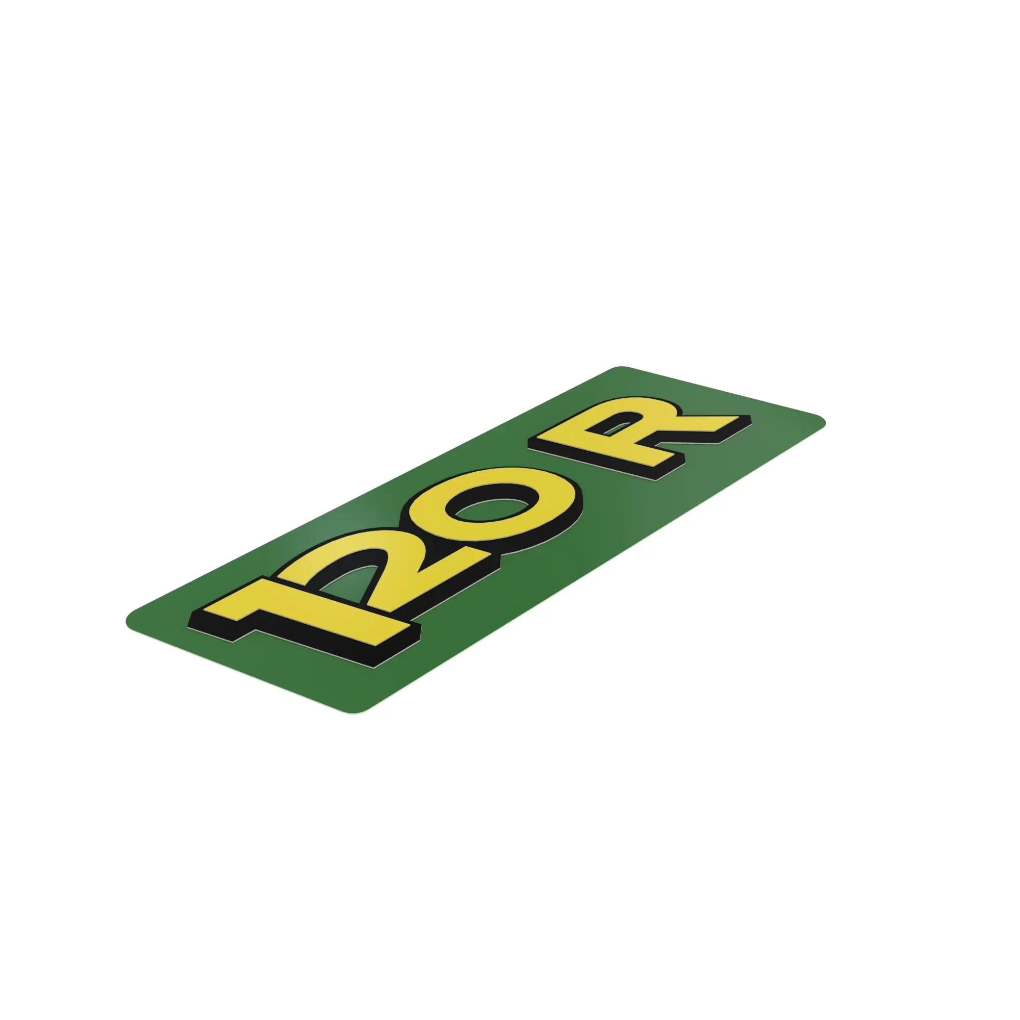 John Deere 120R Model Designator Label - W59621